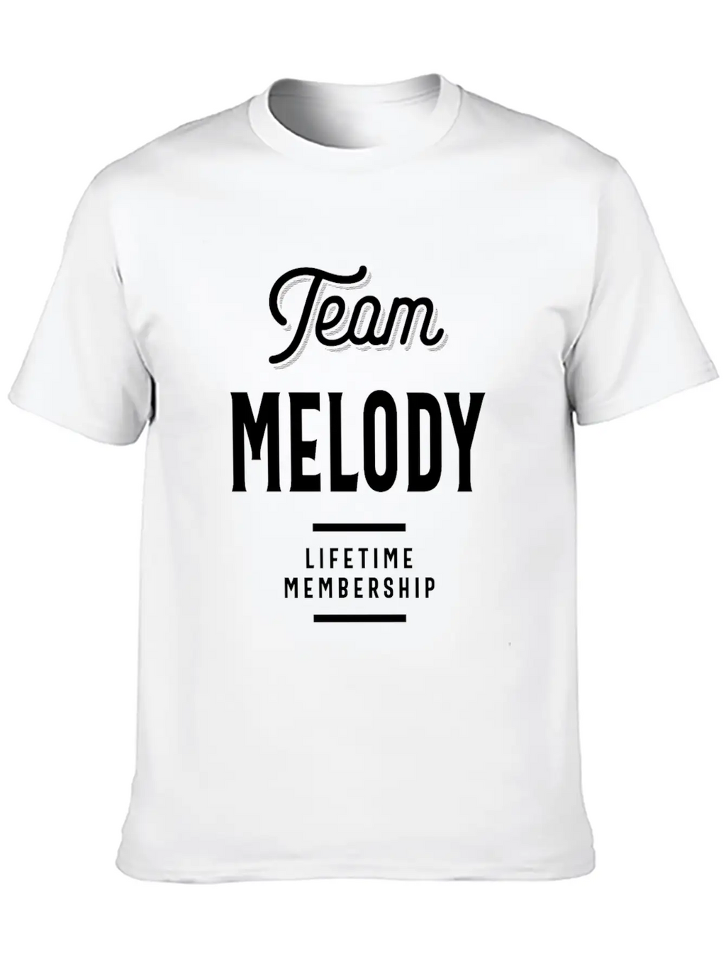 Melody Personalized Name Birthday Gift Unisex Casual T-Shirt – Clean Design For Daily Comfort