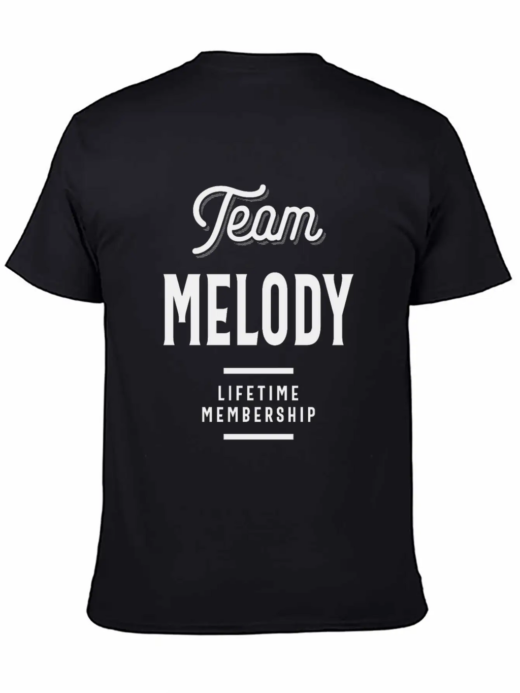 Melody Personalized Name Birthday Gift Unisex Casual T-Shirt – Clean Design For Daily Comfort