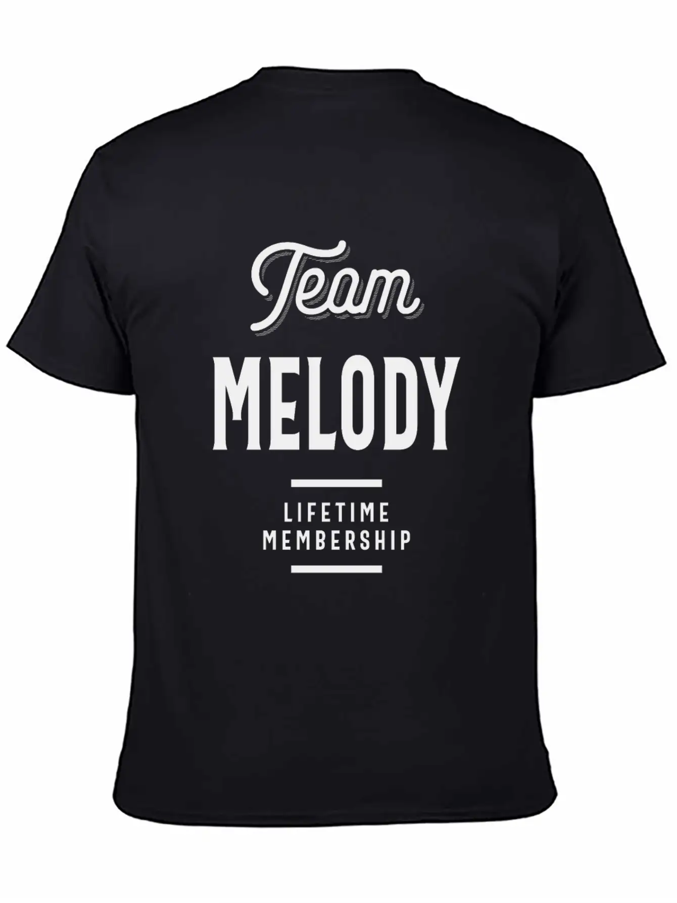 Melody Personalized Name Birthday Gift Unisex Casual T-Shirt – Clean Design For Daily Comfort