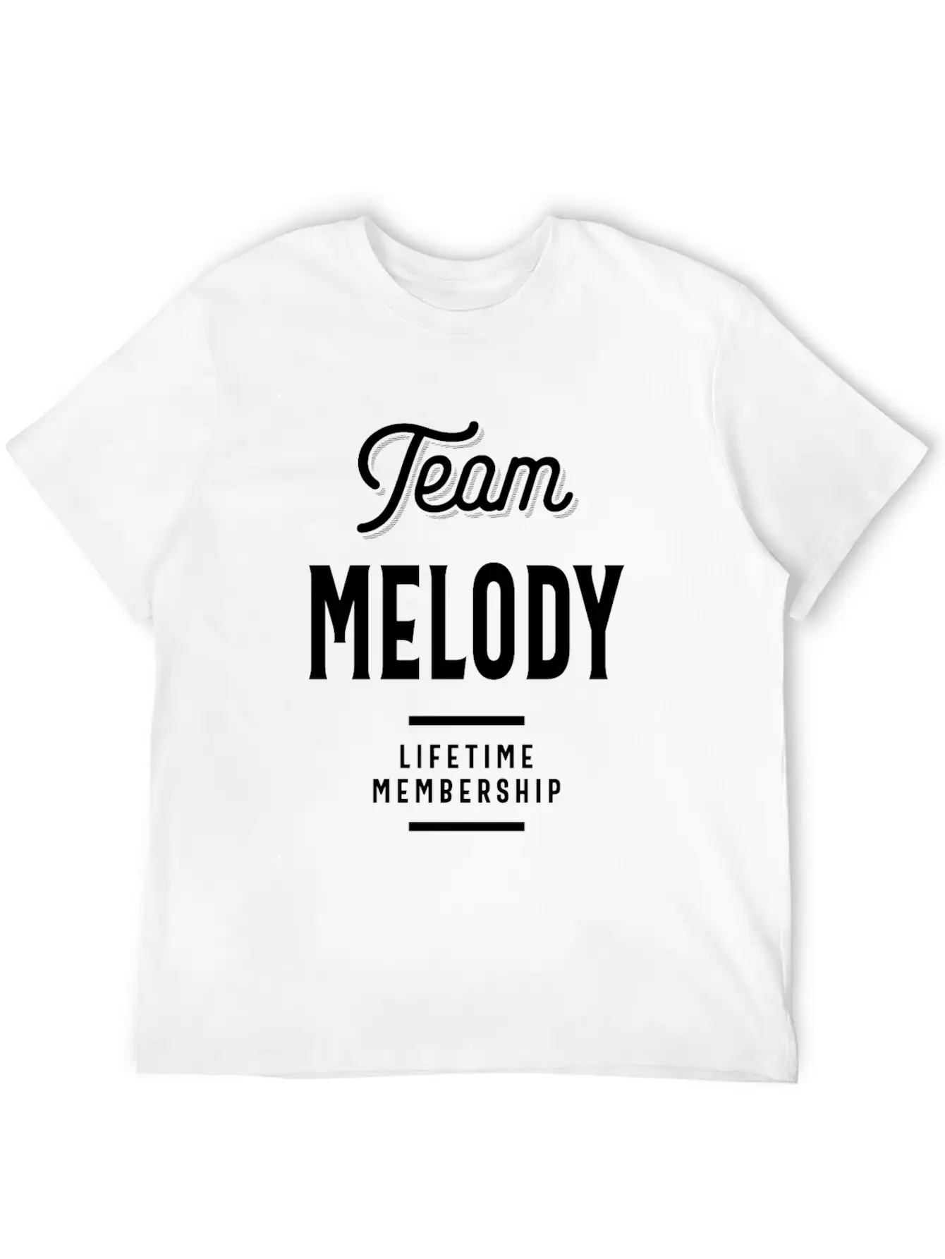 Melody Personalized Name Birthday Gift Unisex Casual T-Shirt – Clean Design For Daily Comfort
