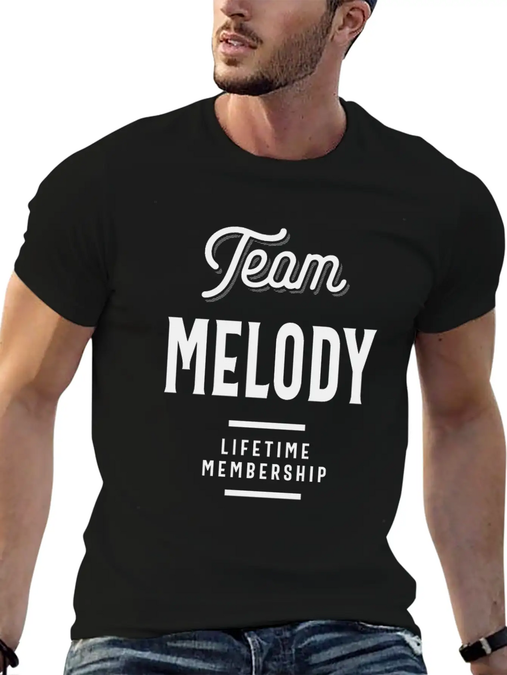 Melody Personalized Name Birthday Gift Unisex Casual T-Shirt – Clean Design For Daily Comfort
