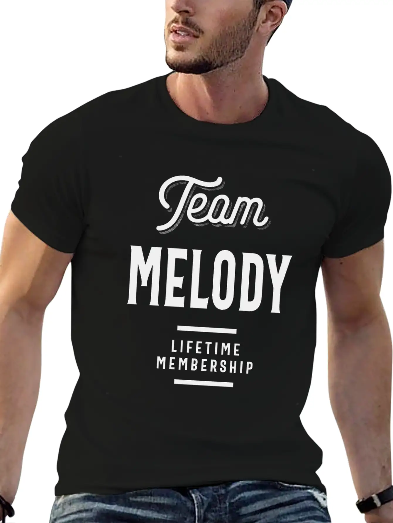 Melody Personalized Name Birthday Gift Unisex Casual T-Shirt – Clean Design For Daily Comfort