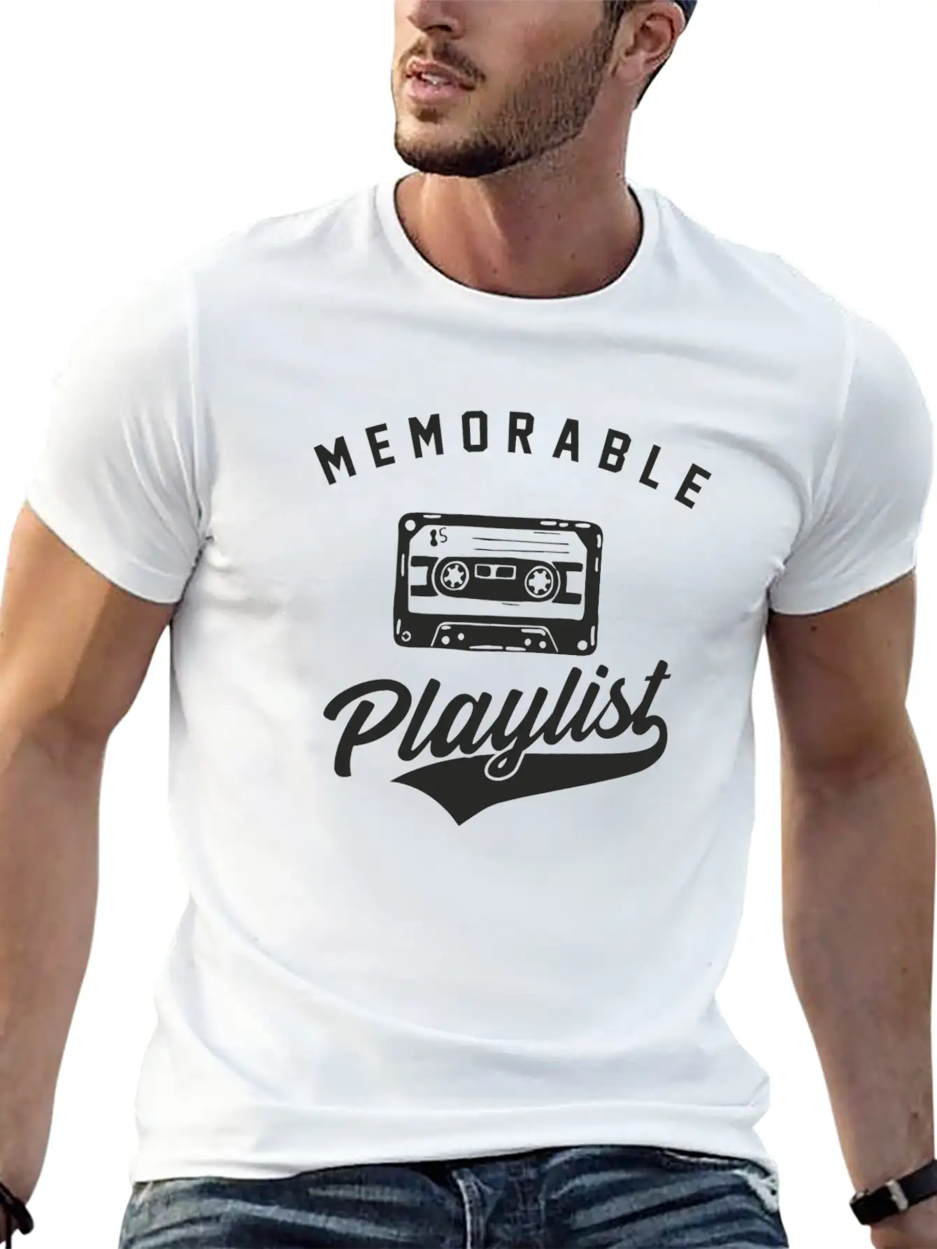 Memorable Playlist Breathable Soft Cotton T-Shirt – Timeless Casual Look