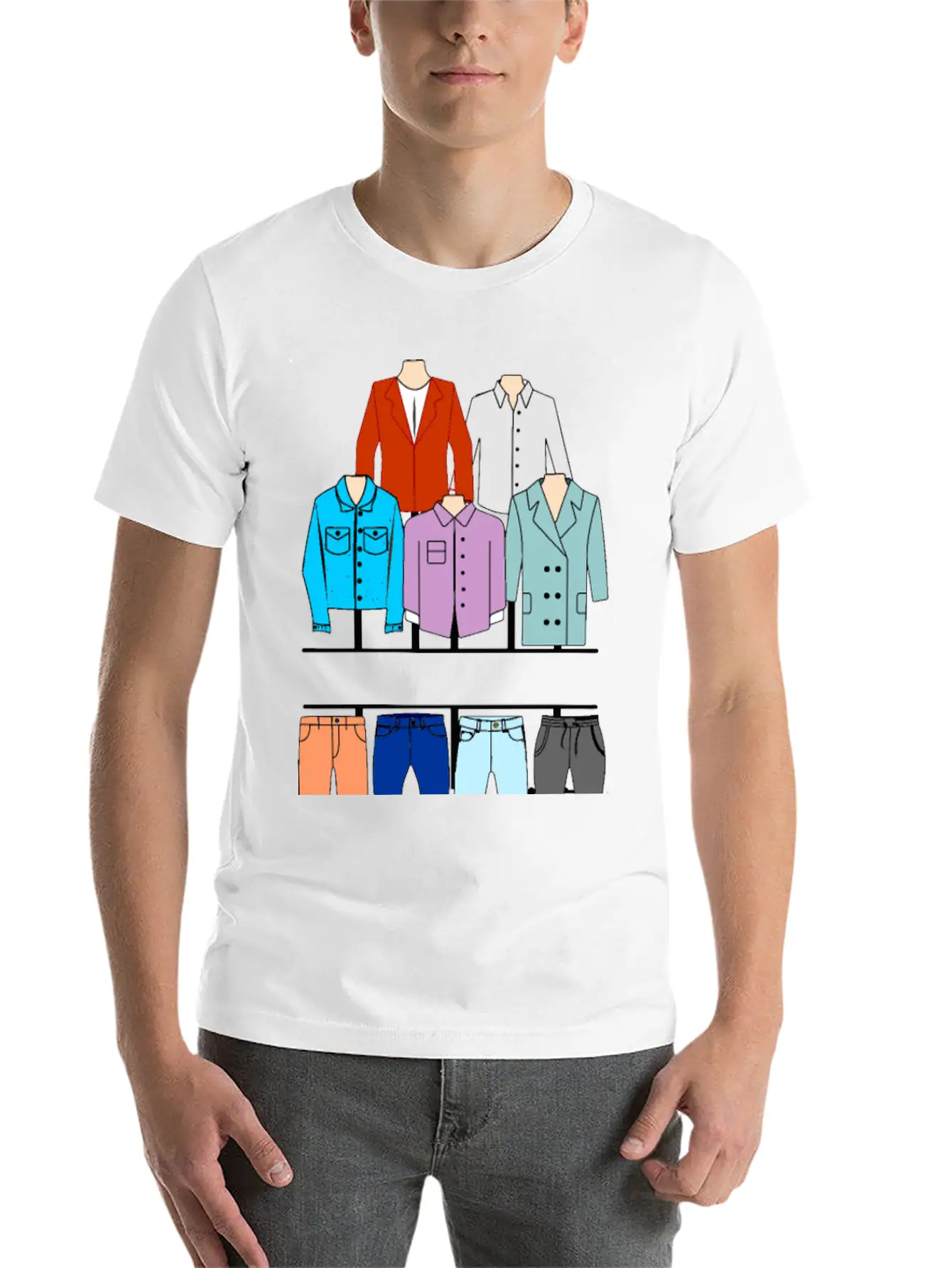Men's Clothing Logo Breathable Soft Cotton T-Shirt – Timeless Casual Look