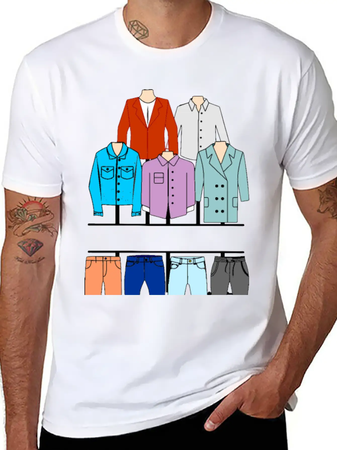 Men's Clothing Logo Breathable Soft Cotton T-Shirt – Timeless Casual Look
