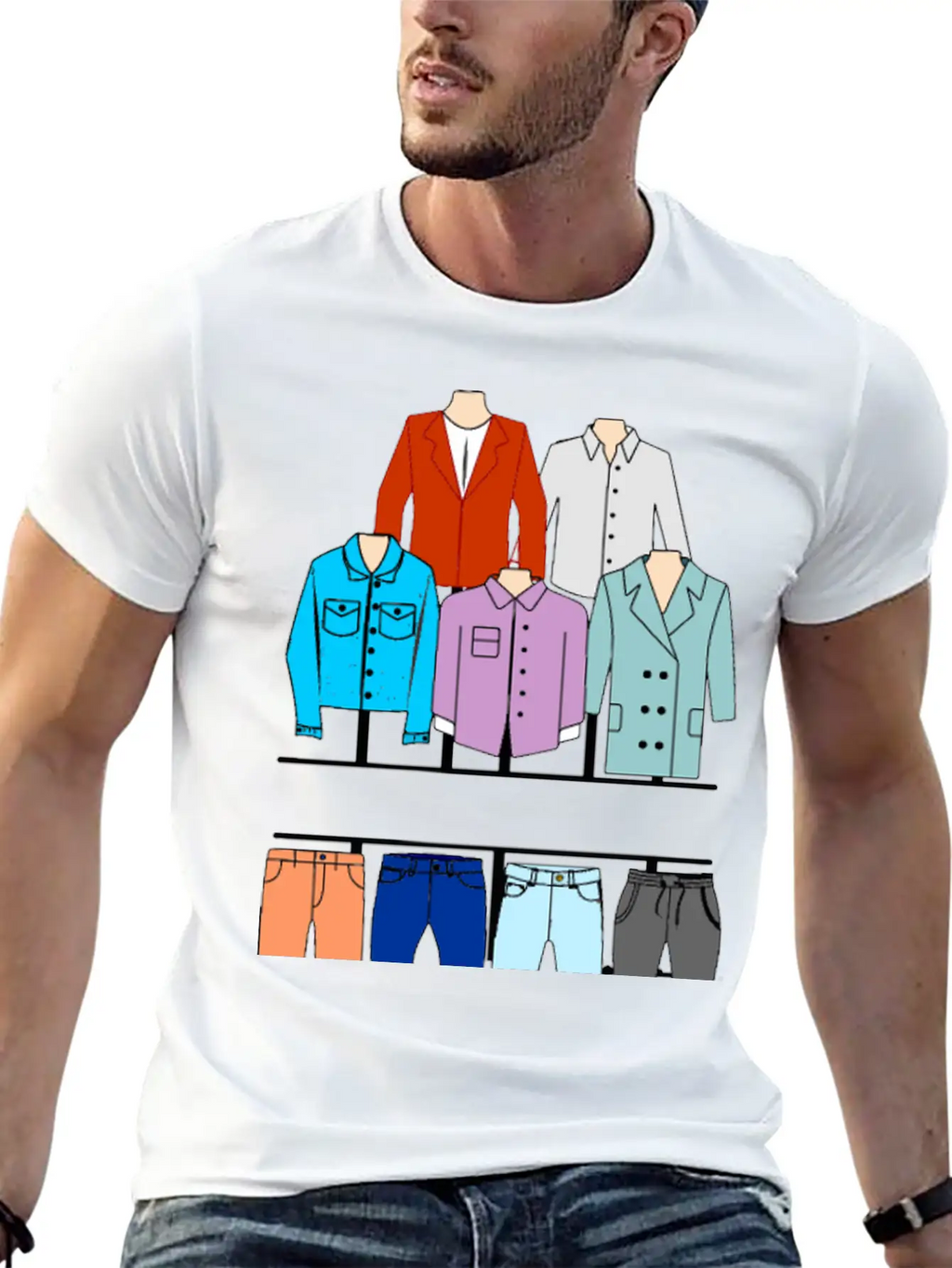 Men's Clothing Logo Breathable Soft Cotton T-Shirt – Timeless Casual Look