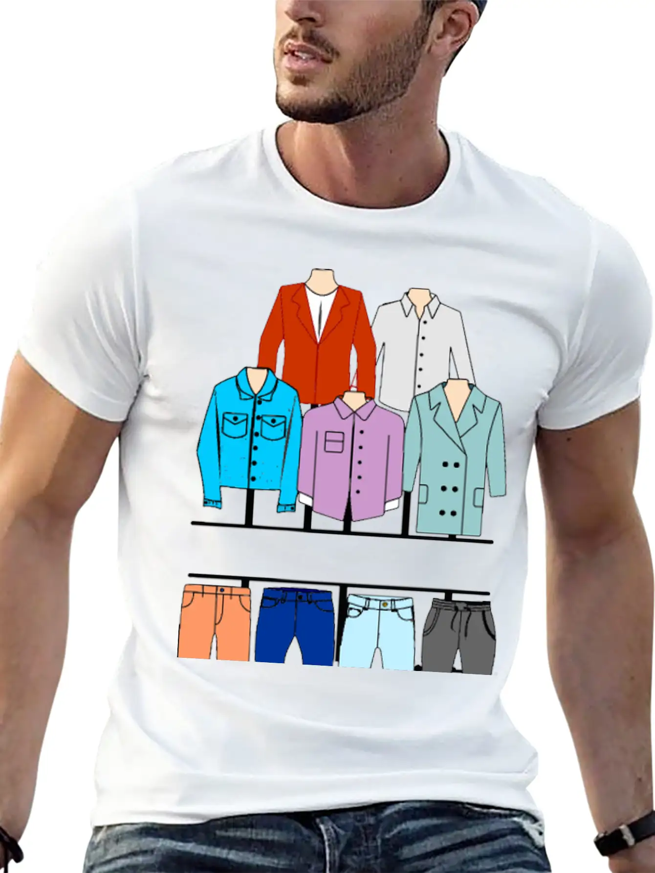 Men's Clothing Logo Breathable Soft Cotton T-Shirt – Timeless Casual Look