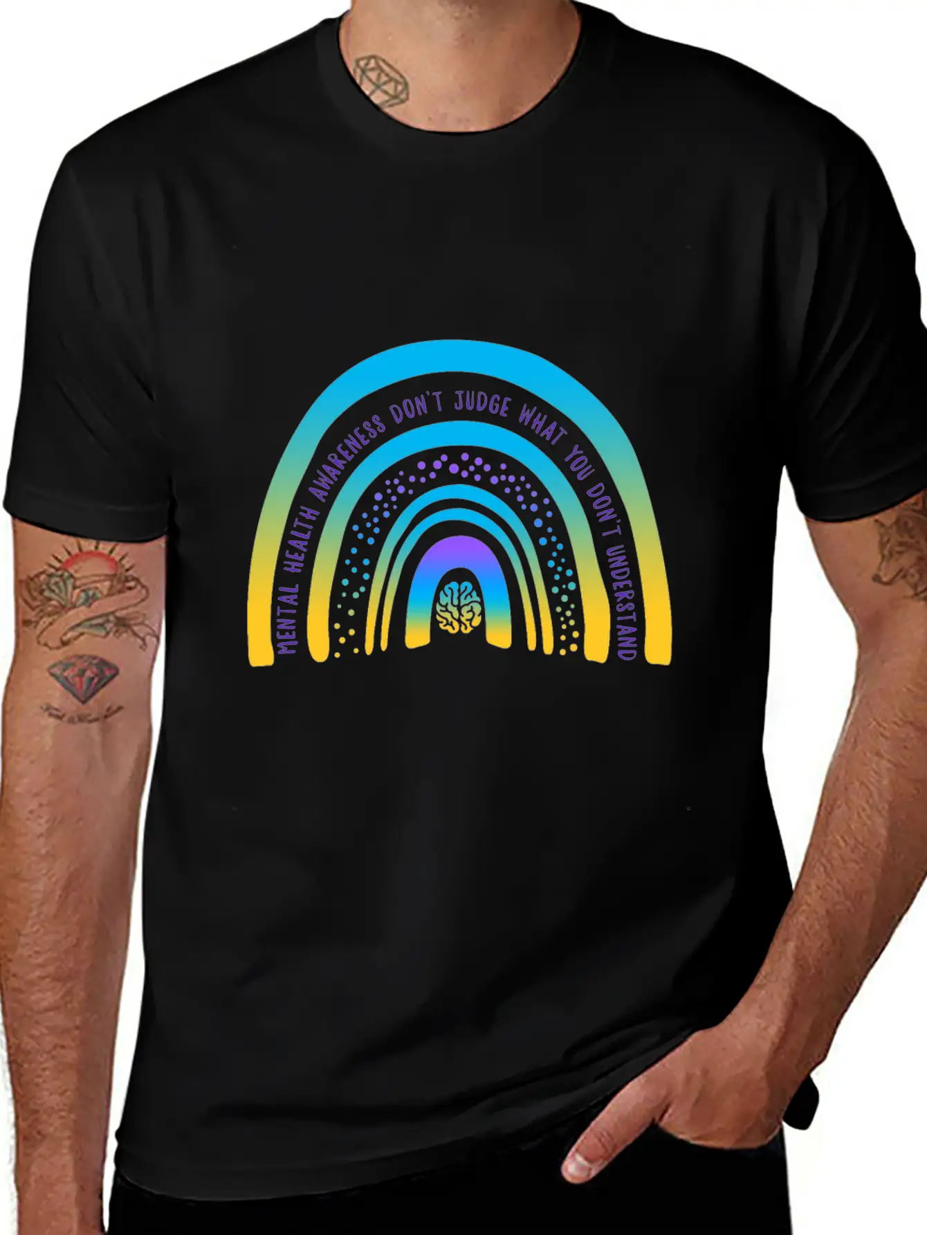 Mental Health Awareness, Don't Judge What You Unisex Short Sleeve Soft Cotton T-Shirt – Casual Everyday Wear