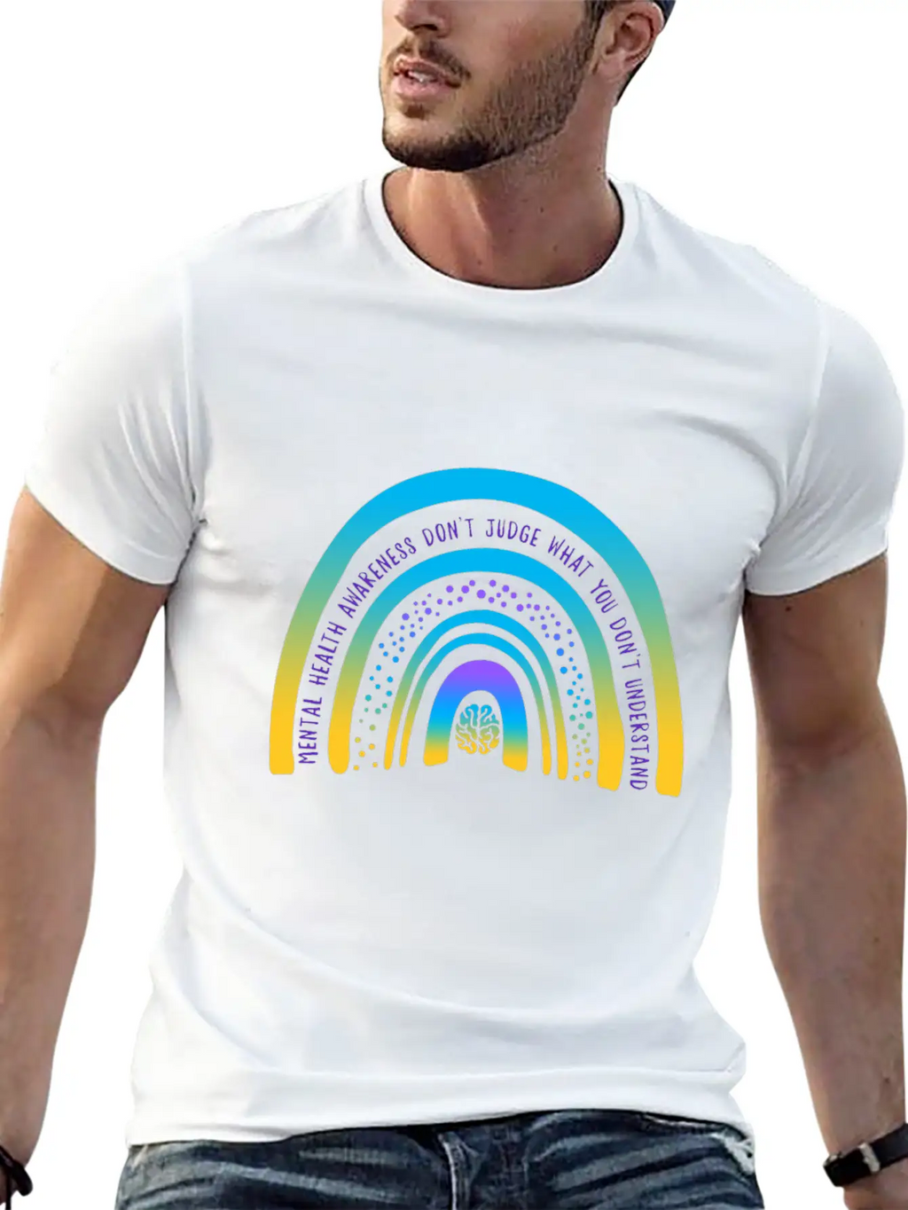 Mental Health Awareness, Don't Judge What You Unisex Short Sleeve Soft Cotton T-Shirt – Casual Everyday Wear