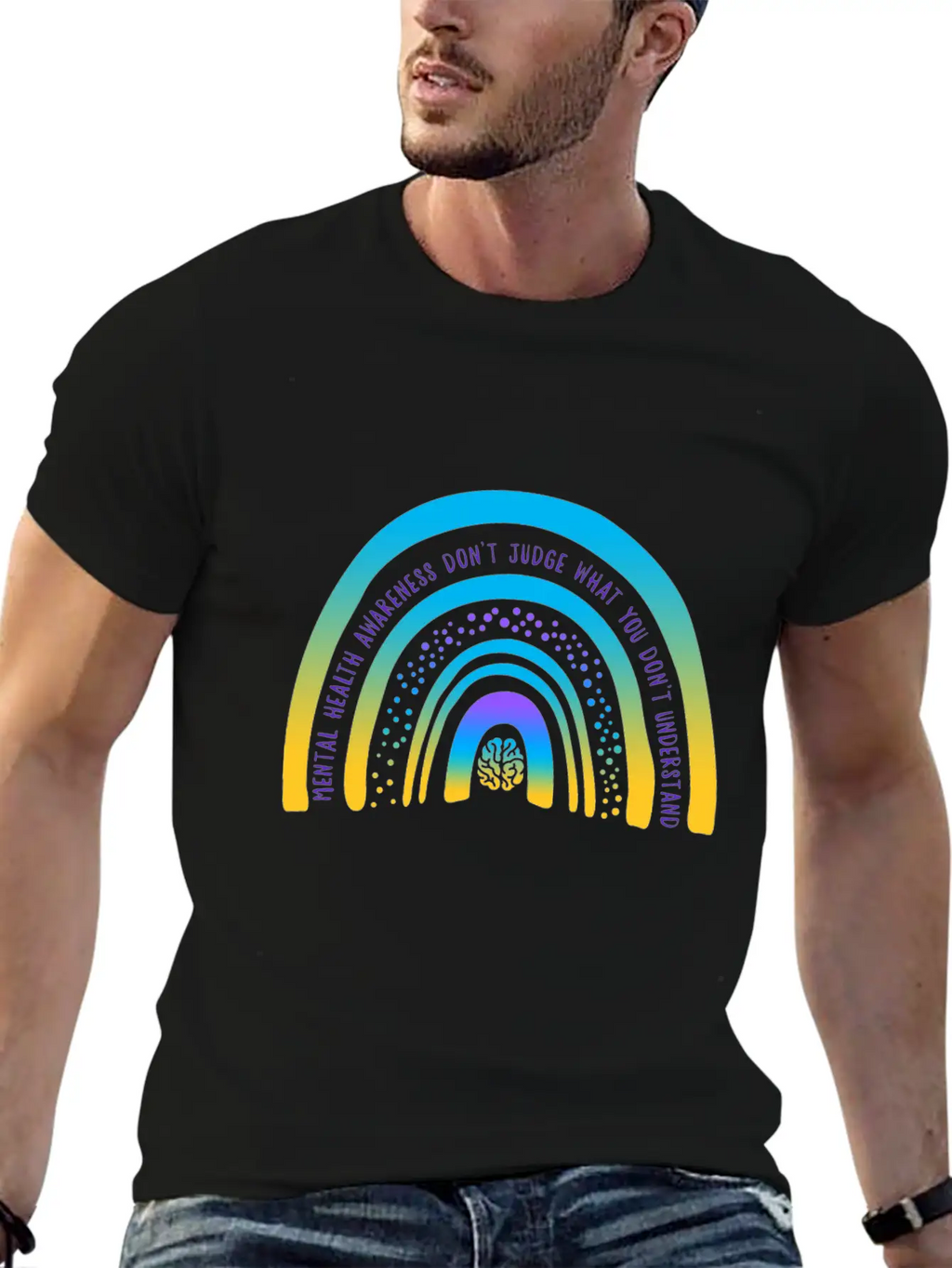 Mental Health Awareness, Don't Judge What You Unisex Short Sleeve Soft Cotton T-Shirt – Casual Everyday Wear