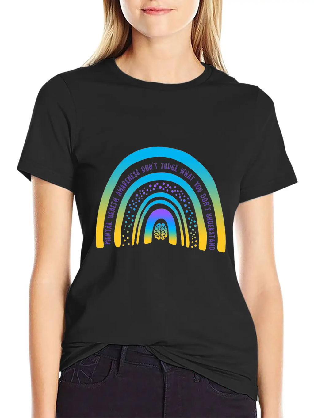 Mental Health Awareness, Don't Judge What You Unisex Short Sleeve Soft Cotton T-Shirt – Casual Everyday Wear