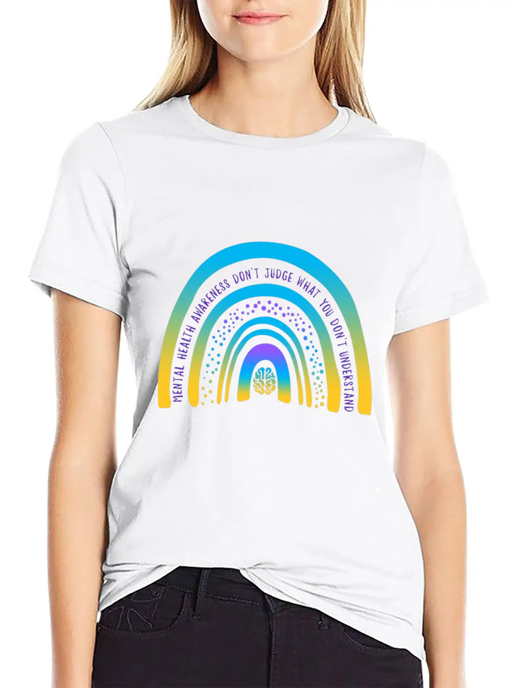 Mental Health Awareness, Don't Judge What You Unisex Short Sleeve Soft Cotton T-Shirt – Casual Everyday Wear