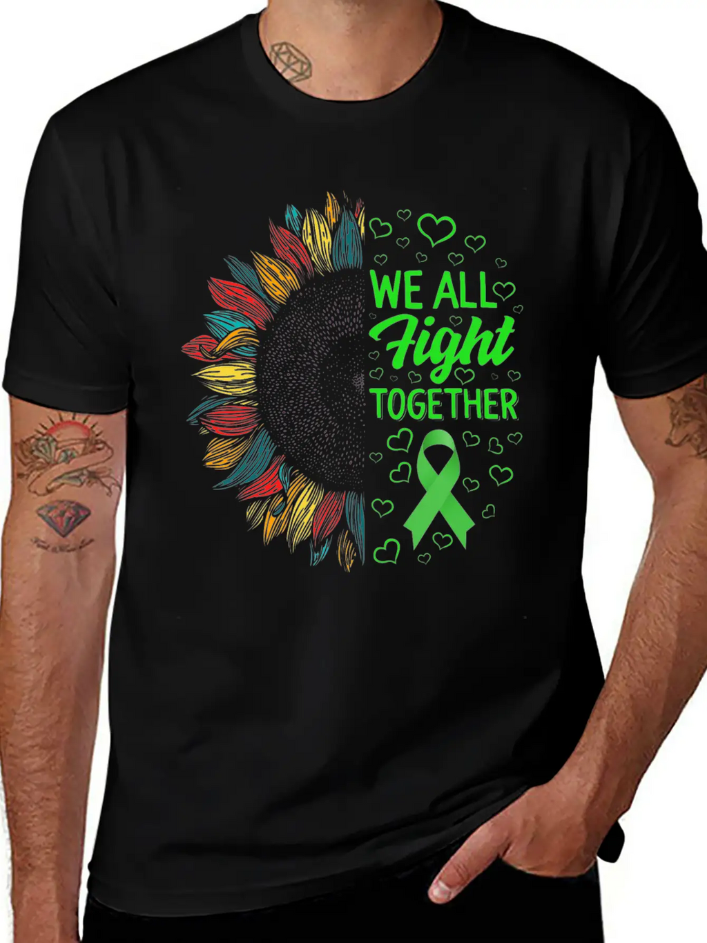 Mental Health Awareness Shirt, We All Fight Unisex Short Sleeve Soft Cotton T-Shirt – Casual Everyday Wear