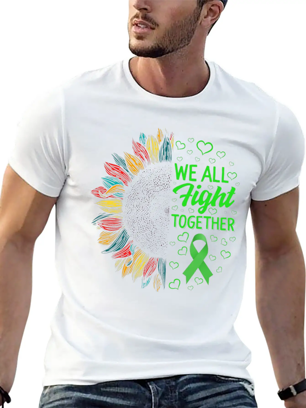 Mental Health Awareness Shirt, We All Fight Unisex Short Sleeve Soft Cotton T-Shirt – Casual Everyday Wear
