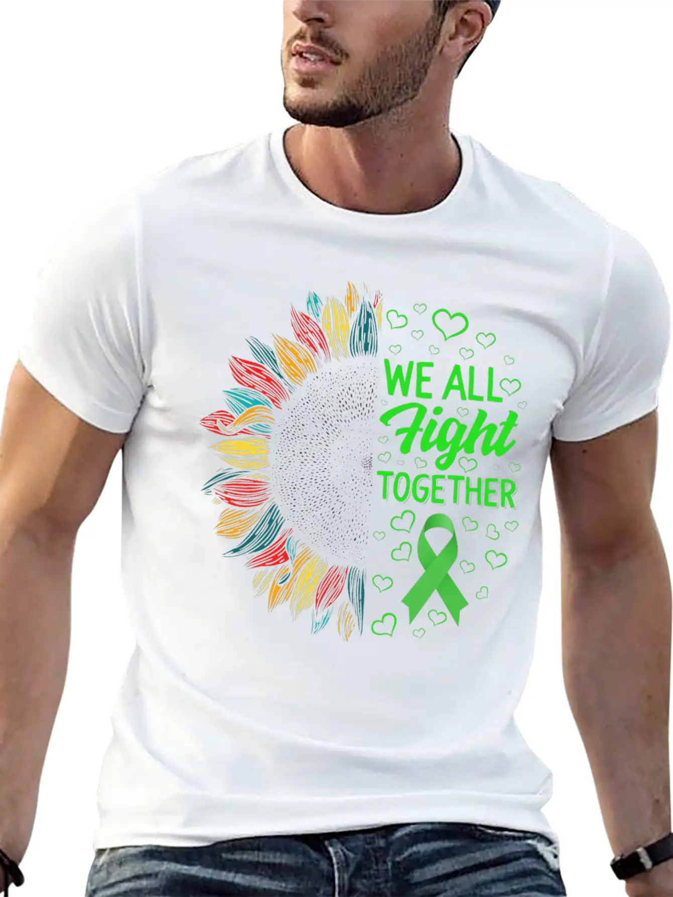 Mental Health Awareness Shirt, We All Fight Unisex Short Sleeve Soft Cotton T-Shirt – Casual Everyday Wear