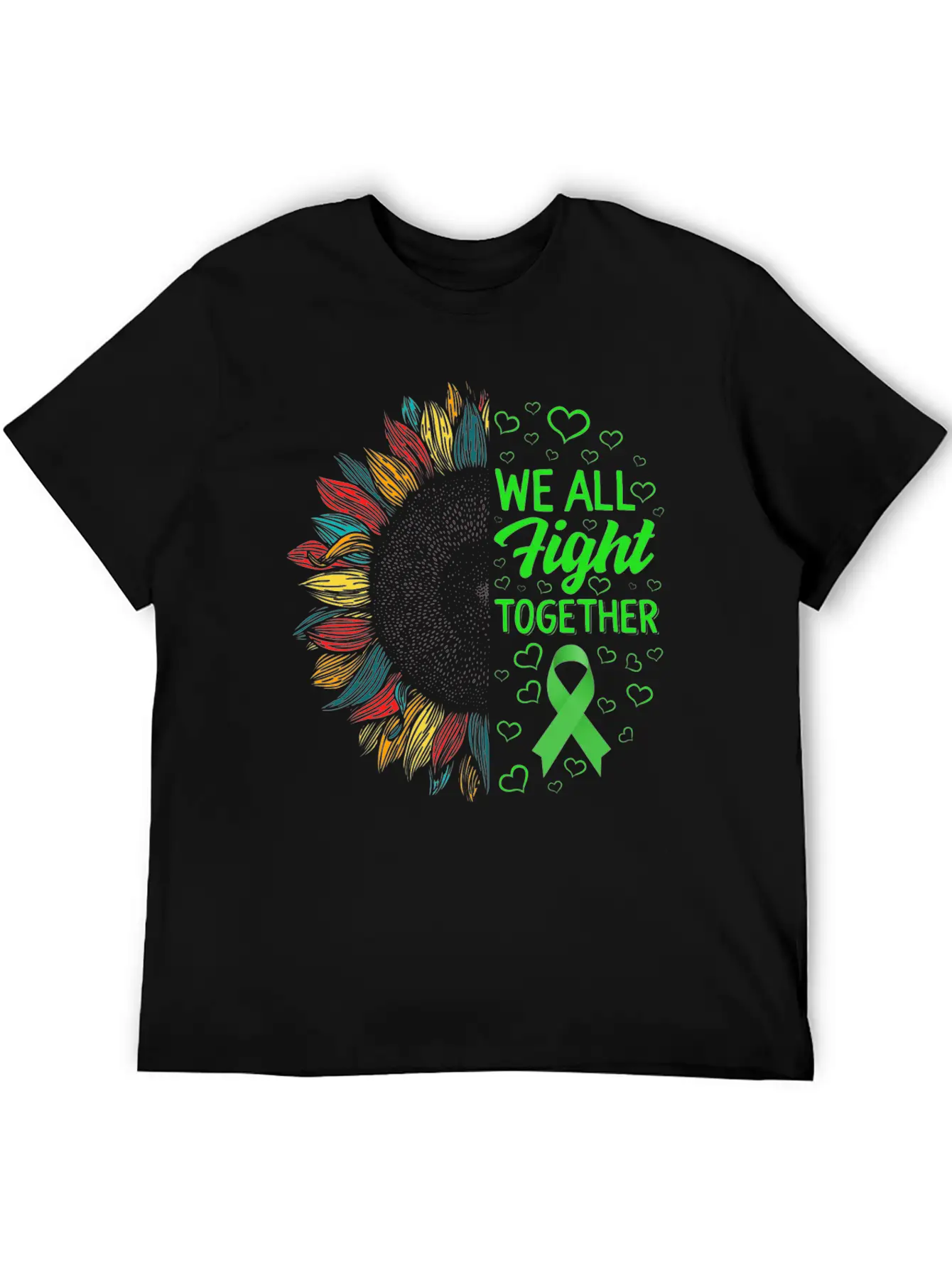 Mental Health Awareness Shirt, We All Fight Unisex Short Sleeve Soft Cotton T-Shirt – Casual Everyday Wear