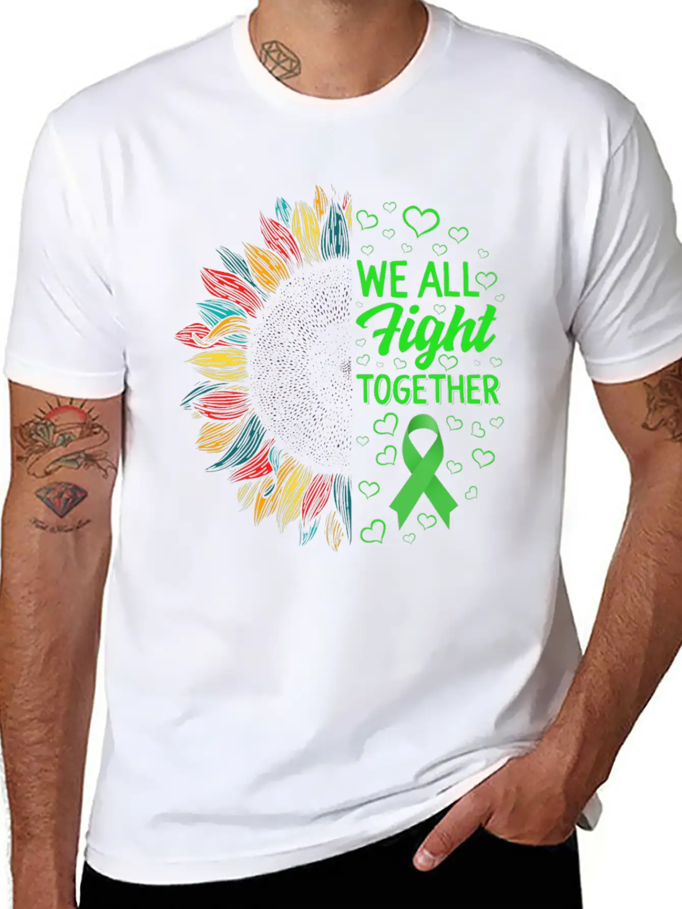 Mental Health Awareness Shirt, We All Fight Unisex Short Sleeve Soft Cotton T-Shirt – Casual Everyday Wear