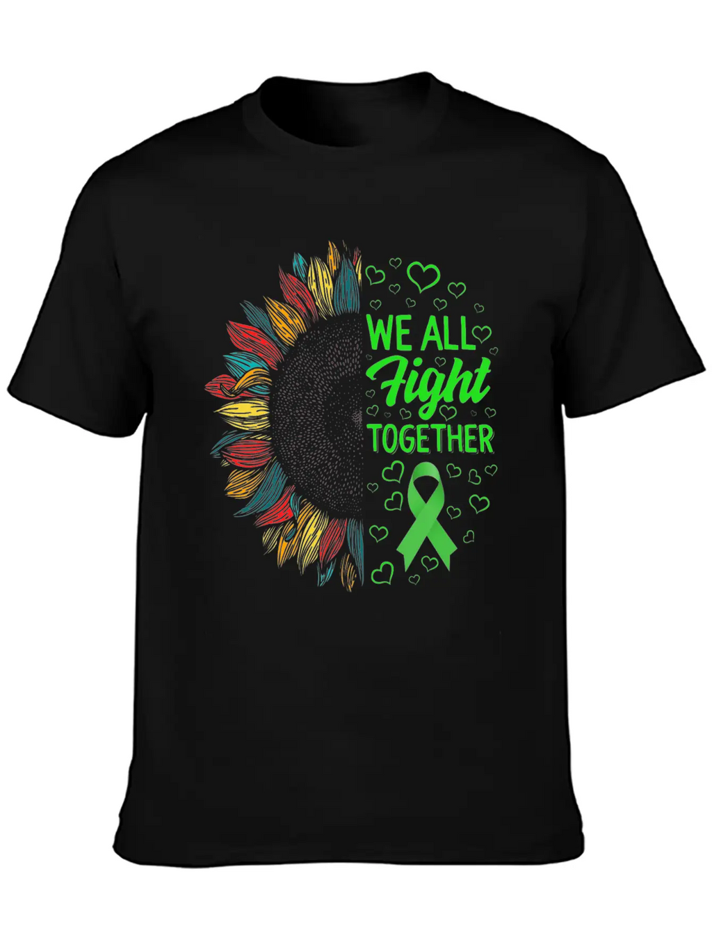 Mental Health Awareness Shirt, We All Fight Unisex Short Sleeve Soft Cotton T-Shirt – Casual Everyday Wear