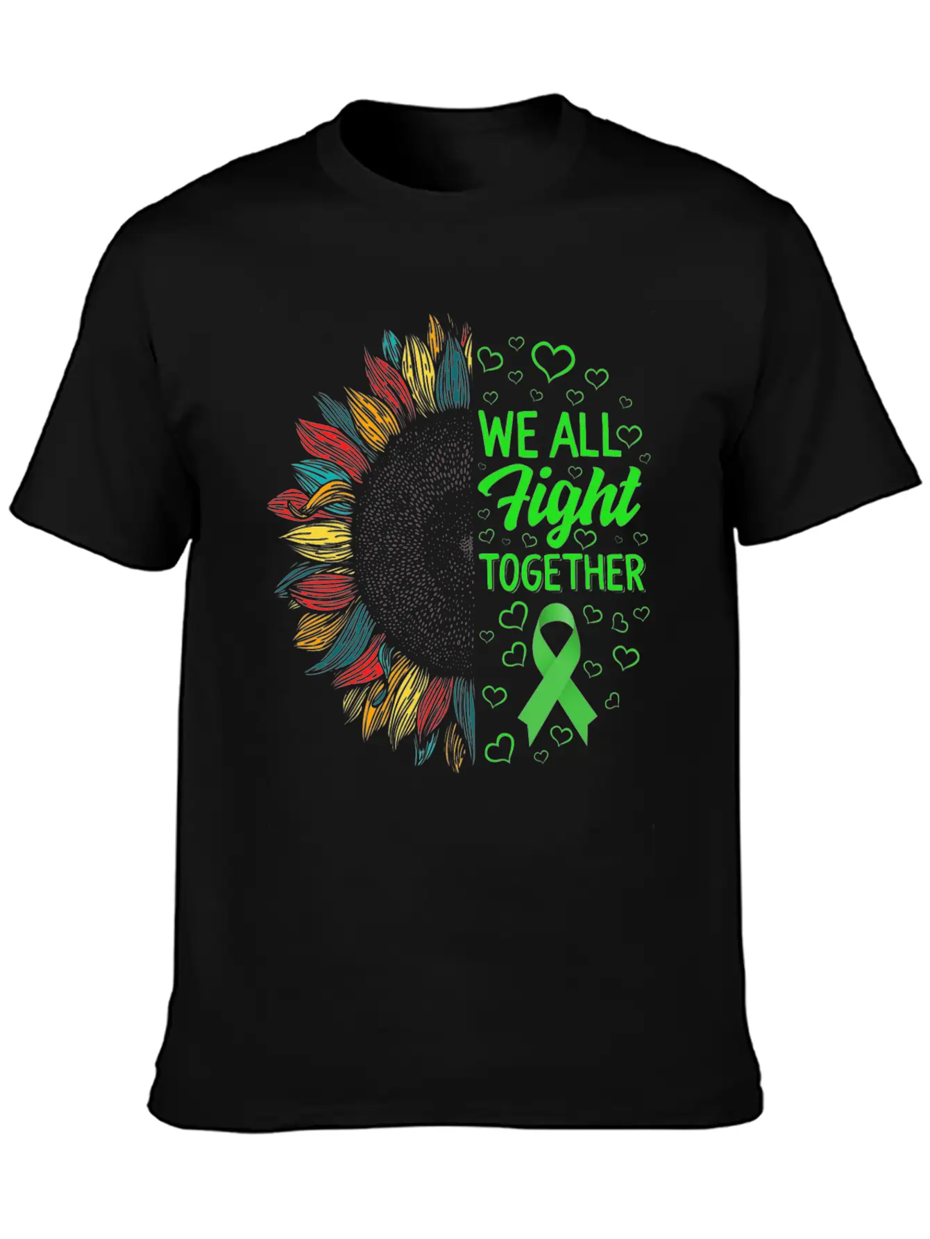 Mental Health Awareness Shirt, We All Fight Unisex Short Sleeve Soft Cotton T-Shirt – Casual Everyday Wear
