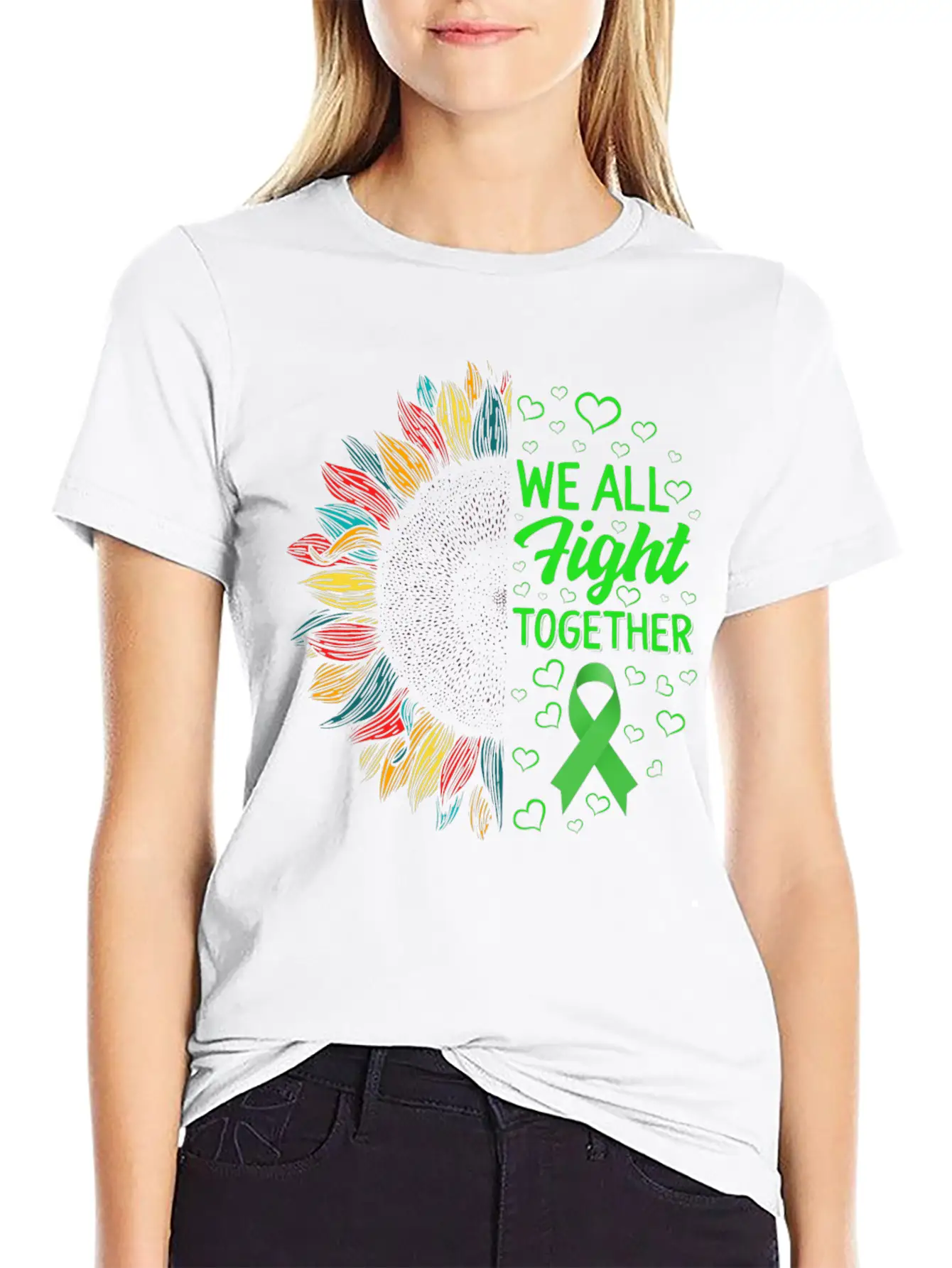 Mental Health Awareness Shirt, We All Fight Unisex Short Sleeve Soft Cotton T-Shirt – Casual Everyday Wear