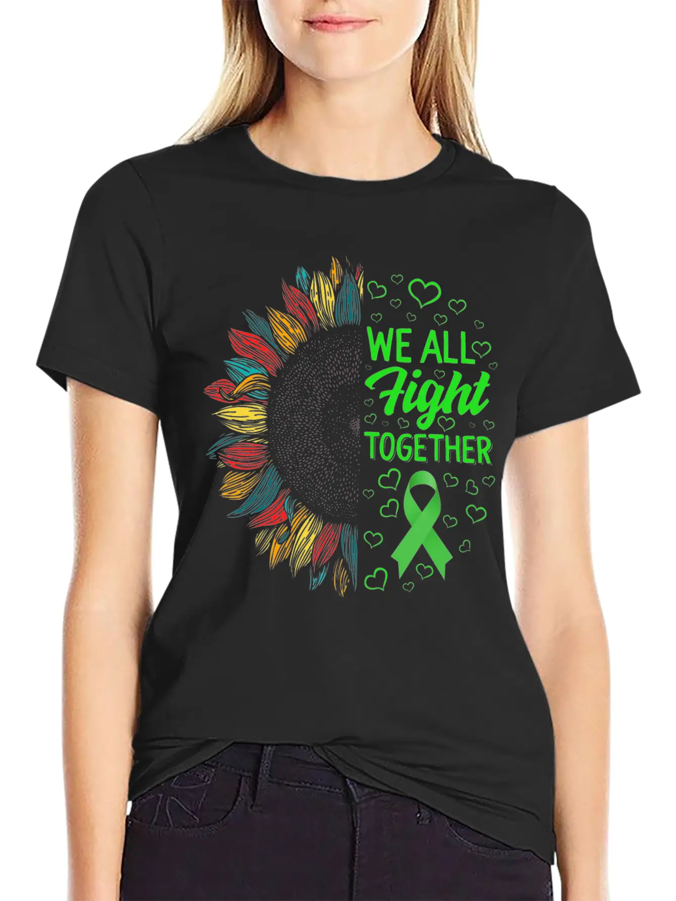 Mental Health Awareness Shirt, We All Fight Unisex Short Sleeve Soft Cotton T-Shirt – Casual Everyday Wear