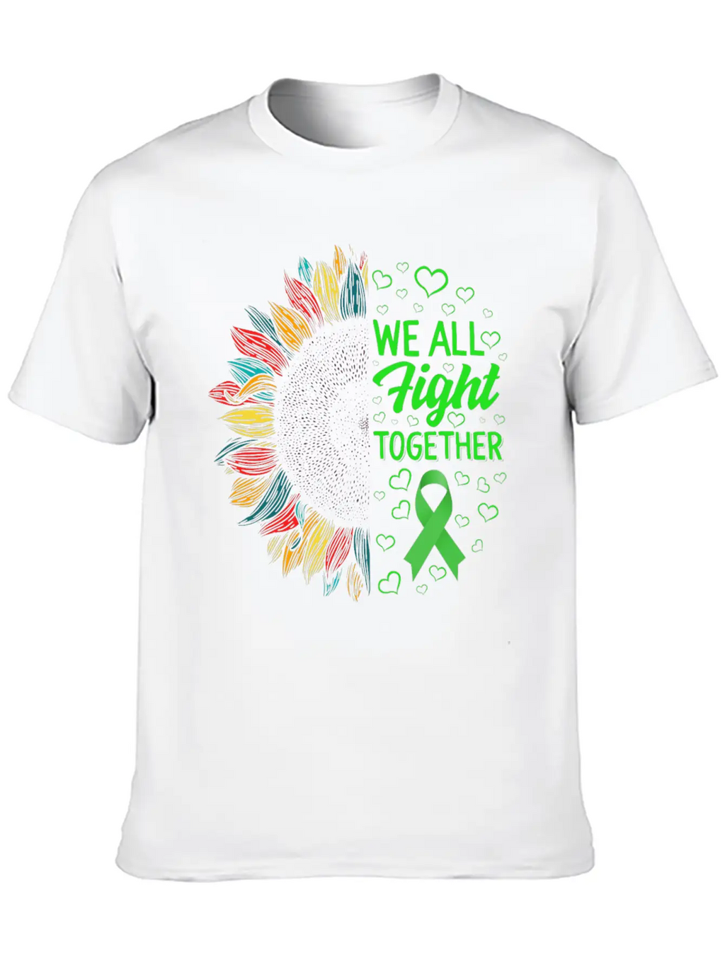 Mental Health Awareness Shirt, We All Fight Unisex Short Sleeve Soft Cotton T-Shirt – Casual Everyday Wear