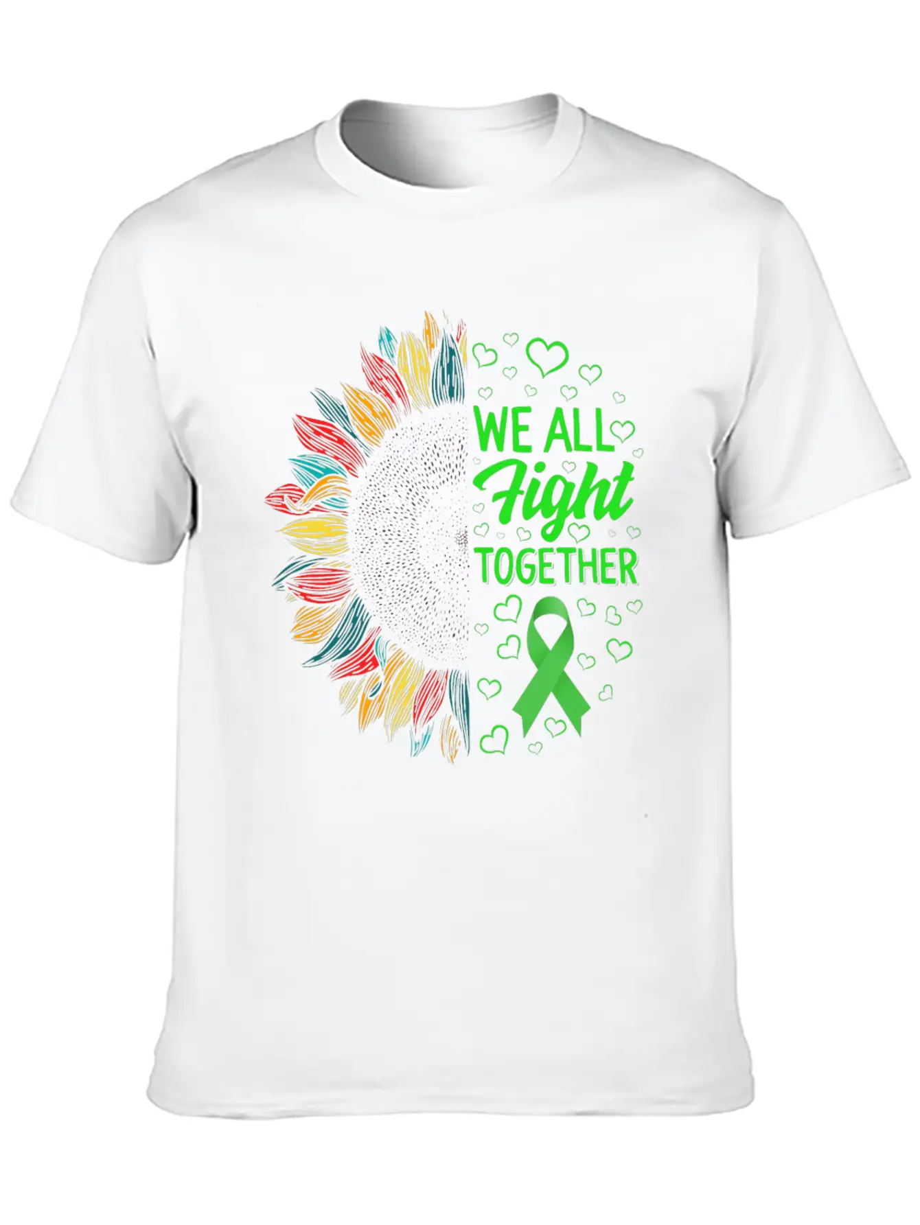 Mental Health Awareness Shirt, We All Fight Unisex Short Sleeve Soft Cotton T-Shirt – Casual Everyday Wear