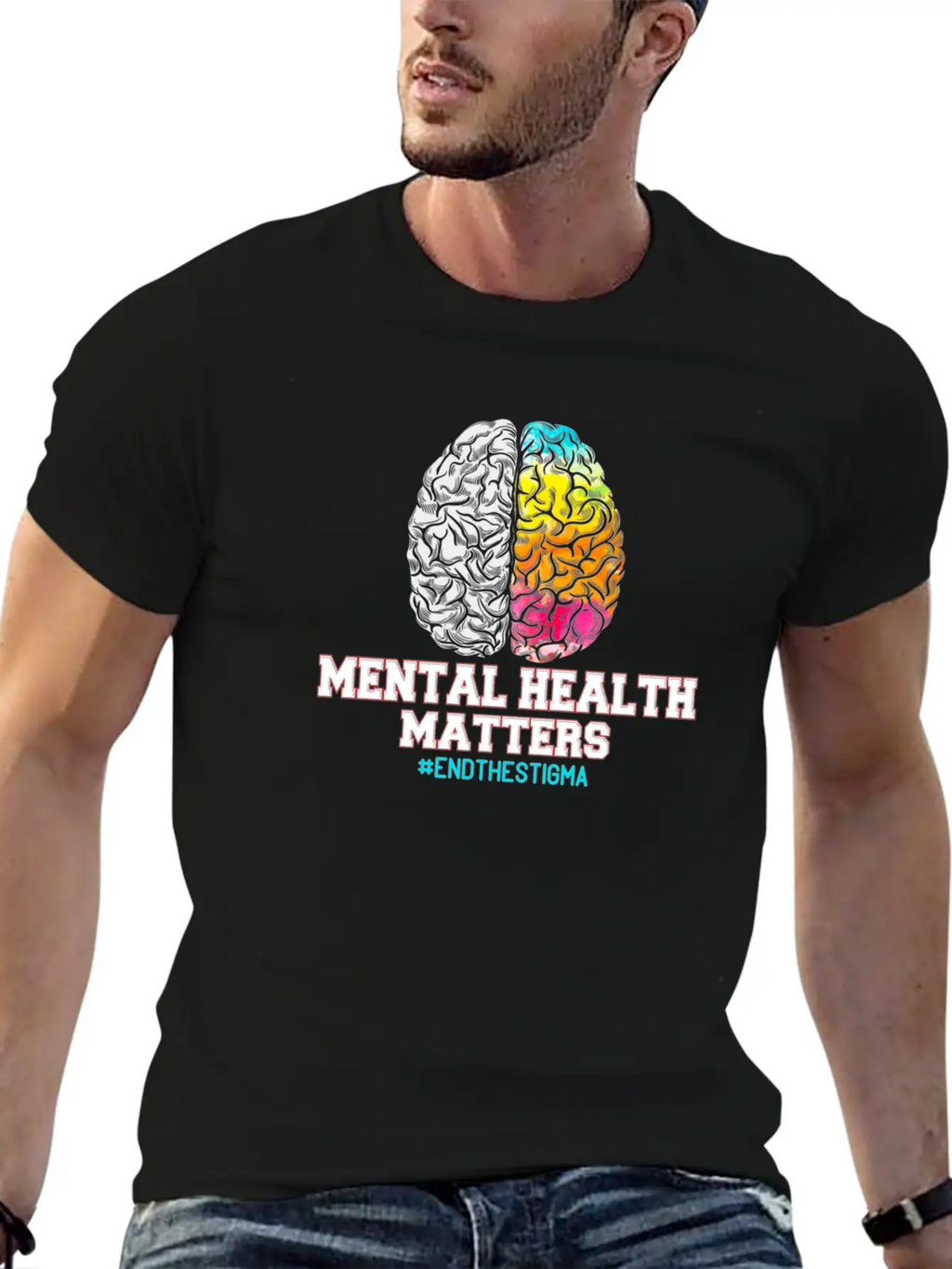 Mental Health Matters End The Stigma Unisex Casual T-Shirt – Clean Design For Daily Comfort