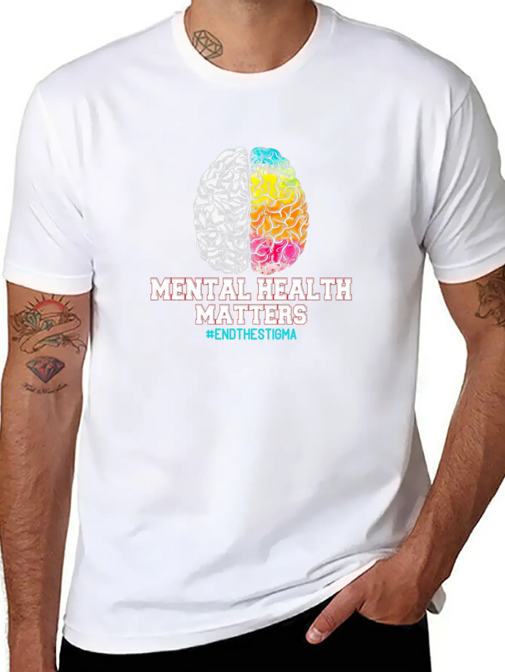 Mental Health Matters End The Stigma Unisex Casual T-Shirt – Clean Design For Daily Comfort
