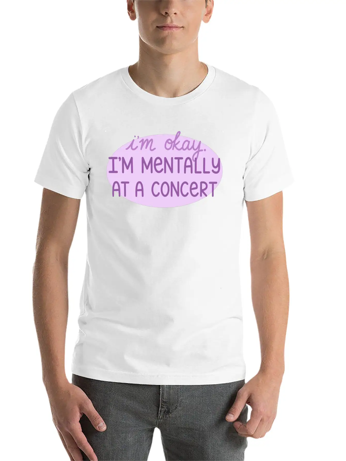 Mentally At A Concert Casual Graphic T-Shirt – Simple And Comfortable Daily Wear