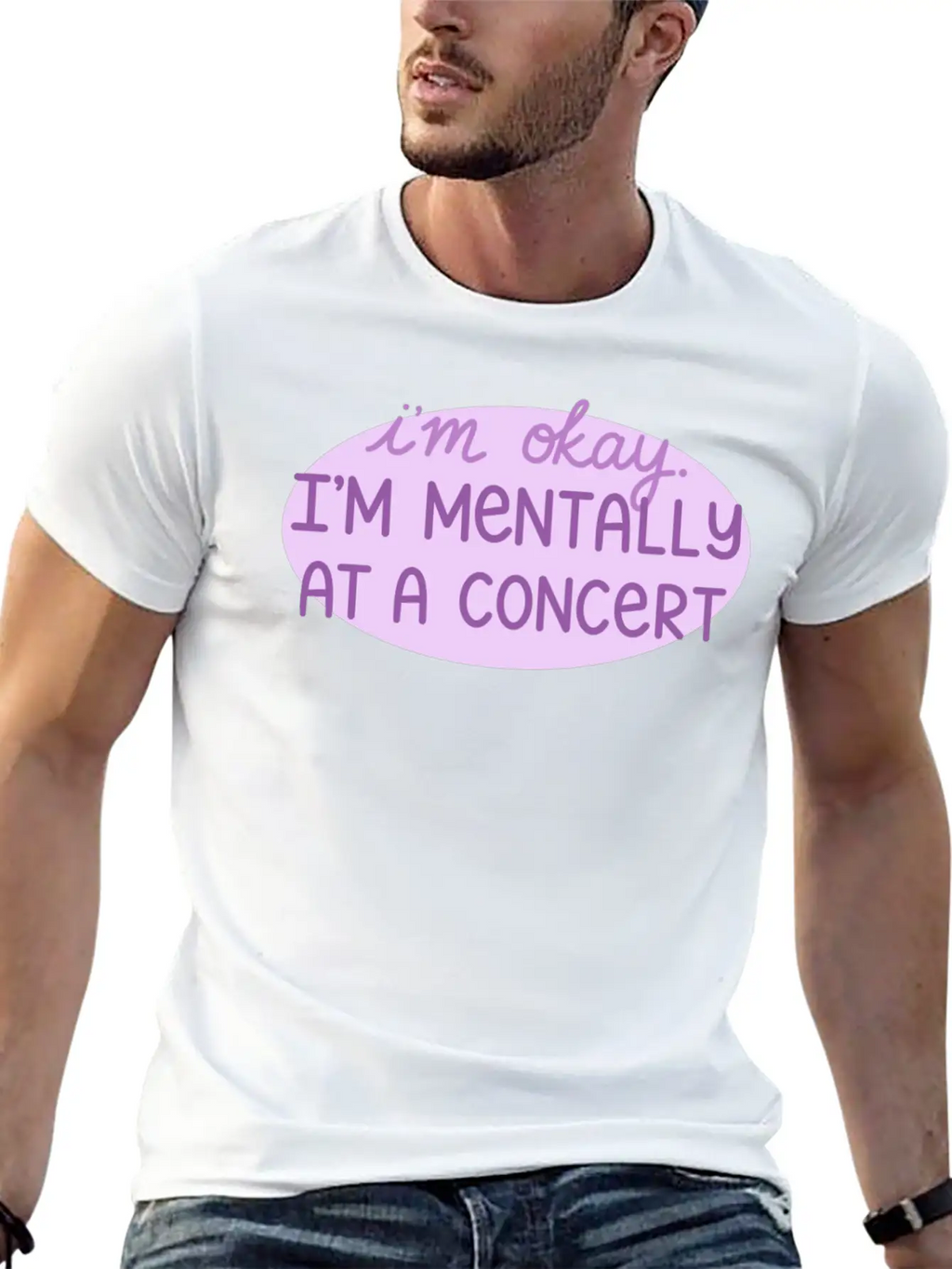 Mentally At A Concert Casual Graphic T-Shirt – Simple And Comfortable Daily Wear