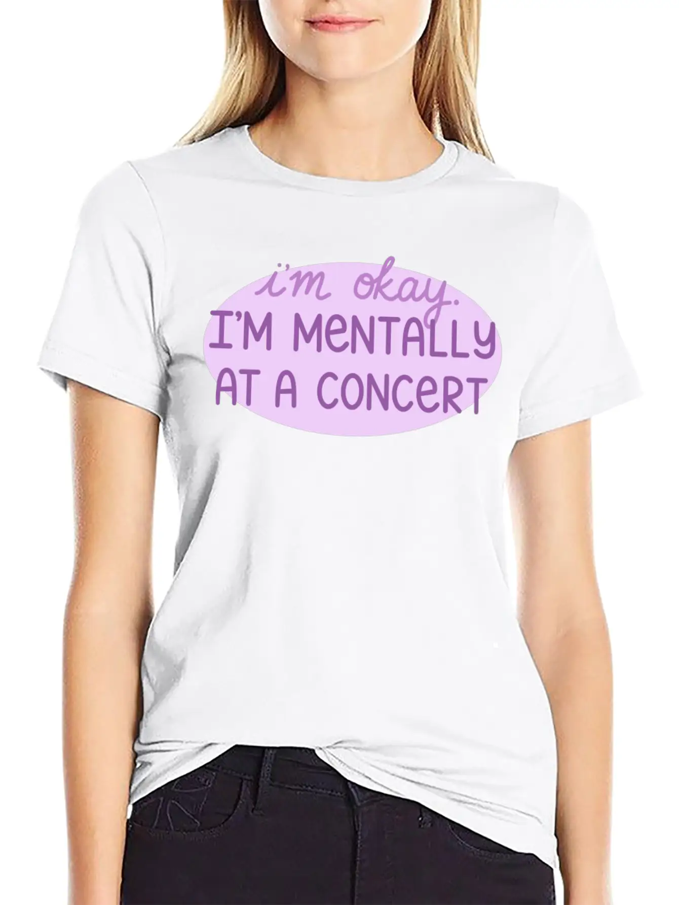 Mentally At A Concert Casual Graphic T-Shirt – Simple And Comfortable Daily Wear