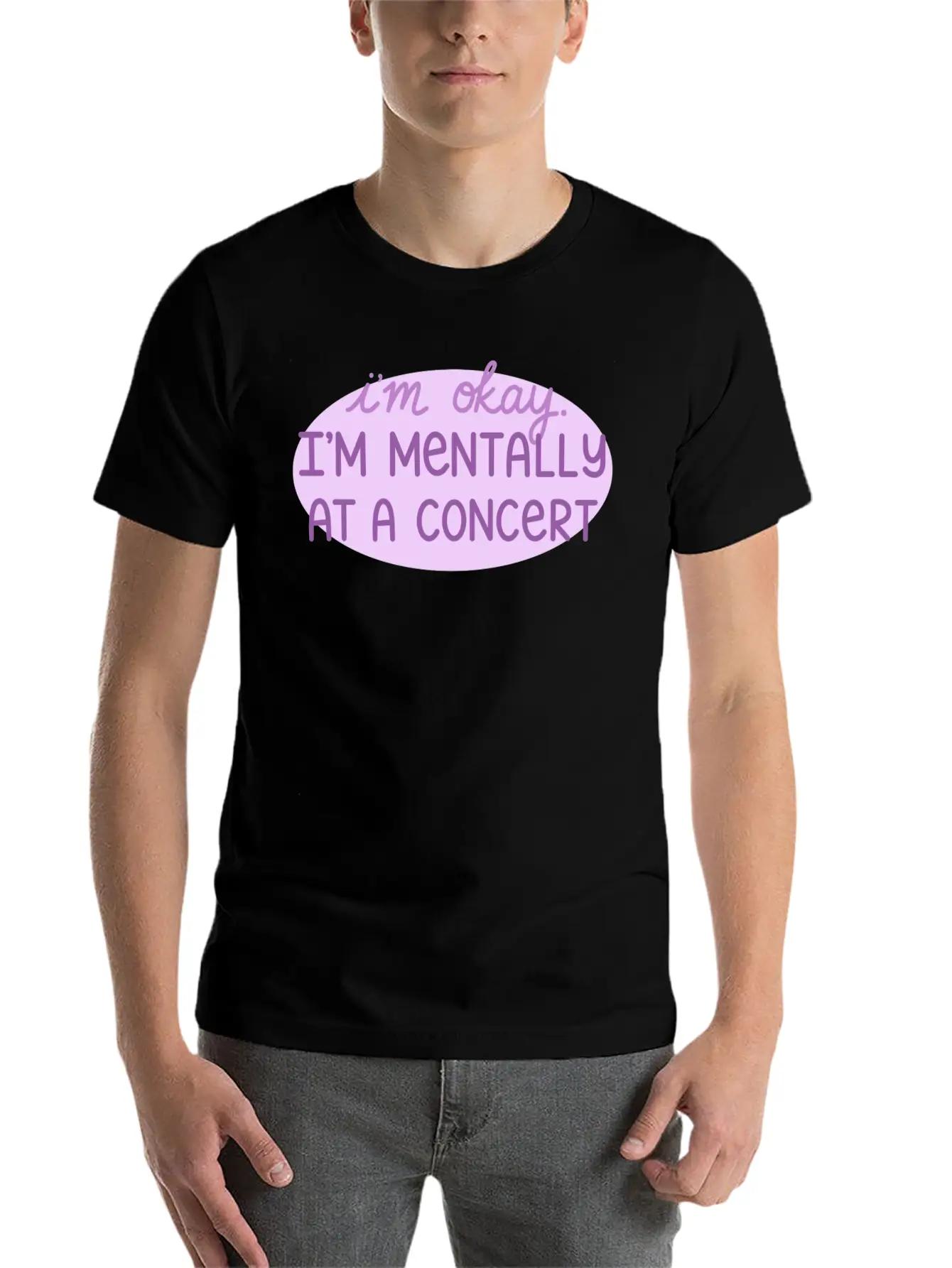 Mentally At A Concert Casual Graphic T-Shirt – Simple And Comfortable Daily Wear
