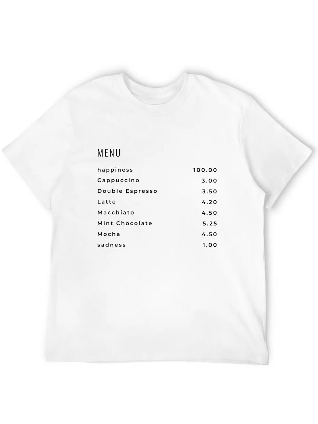 Menu Of Life Unisex Short Sleeve Soft Cotton T-Shirt – Casual Everyday Wear