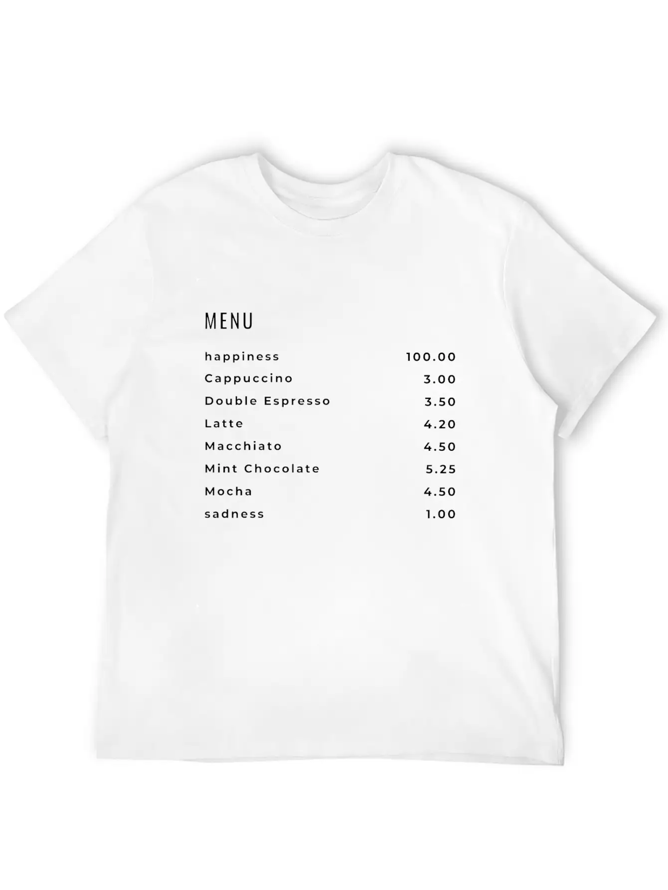 Menu Of Life Unisex Short Sleeve Soft Cotton T-Shirt – Casual Everyday Wear