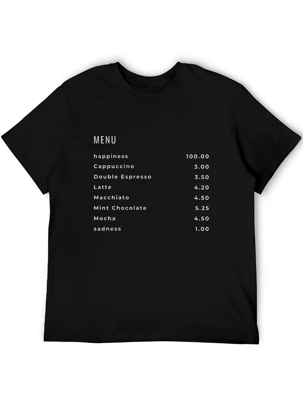 Menu Of Life Unisex Short Sleeve Soft Cotton T-Shirt – Casual Everyday Wear
