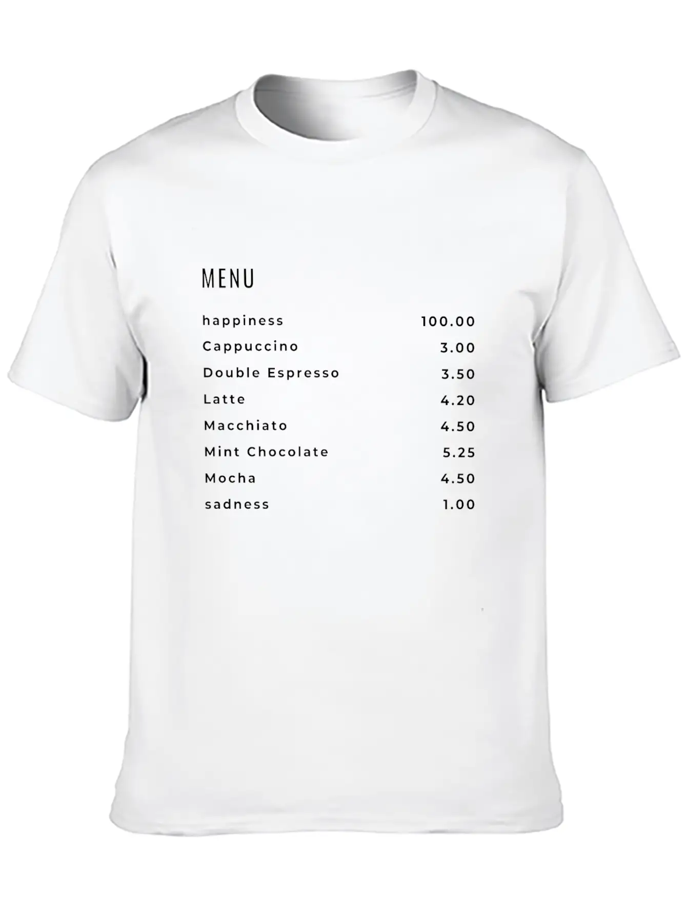 Menu Of Life Unisex Short Sleeve Soft Cotton T-Shirt – Casual Everyday Wear