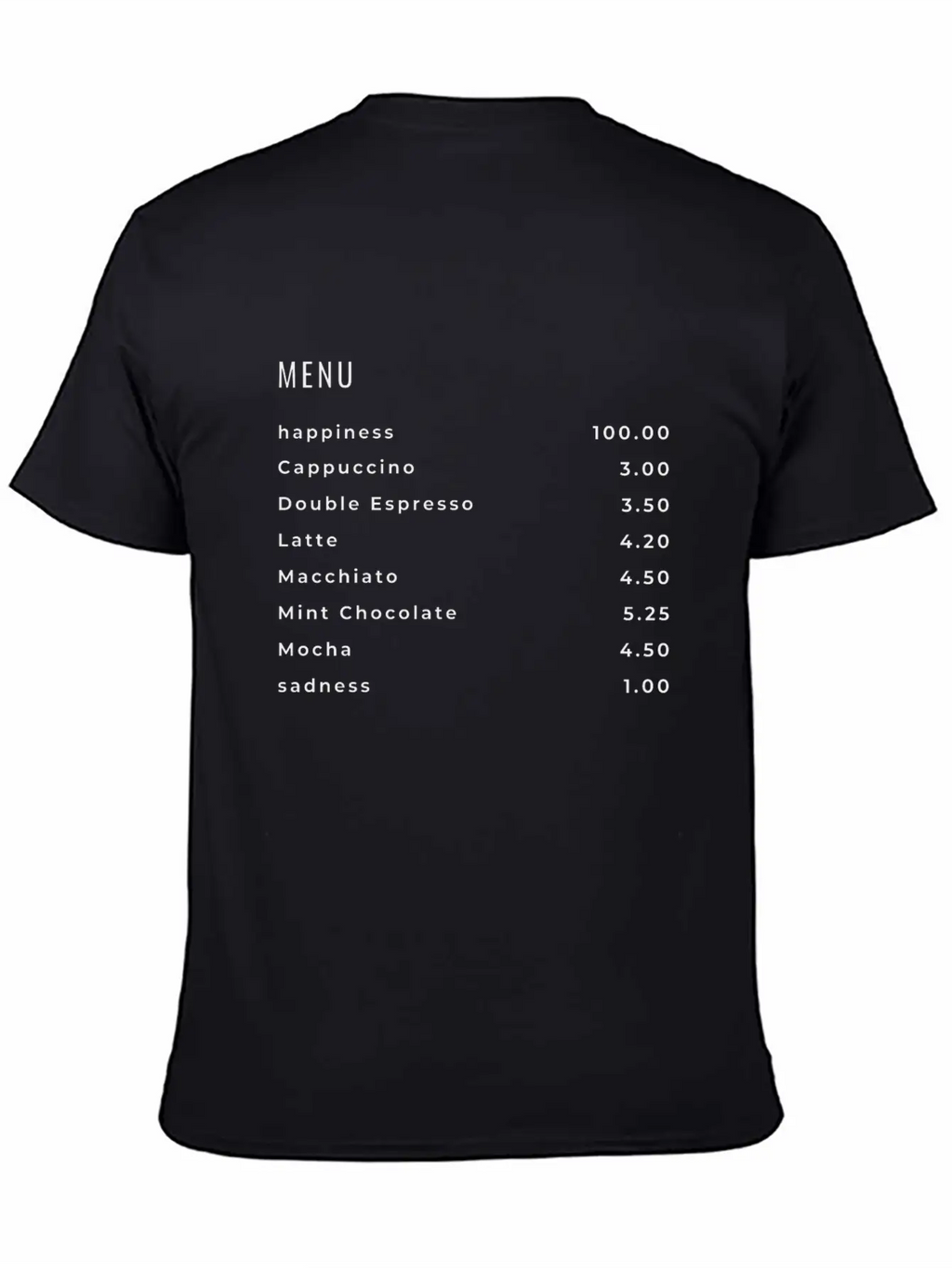 Menu Of Life Unisex Short Sleeve Soft Cotton T-Shirt – Casual Everyday Wear