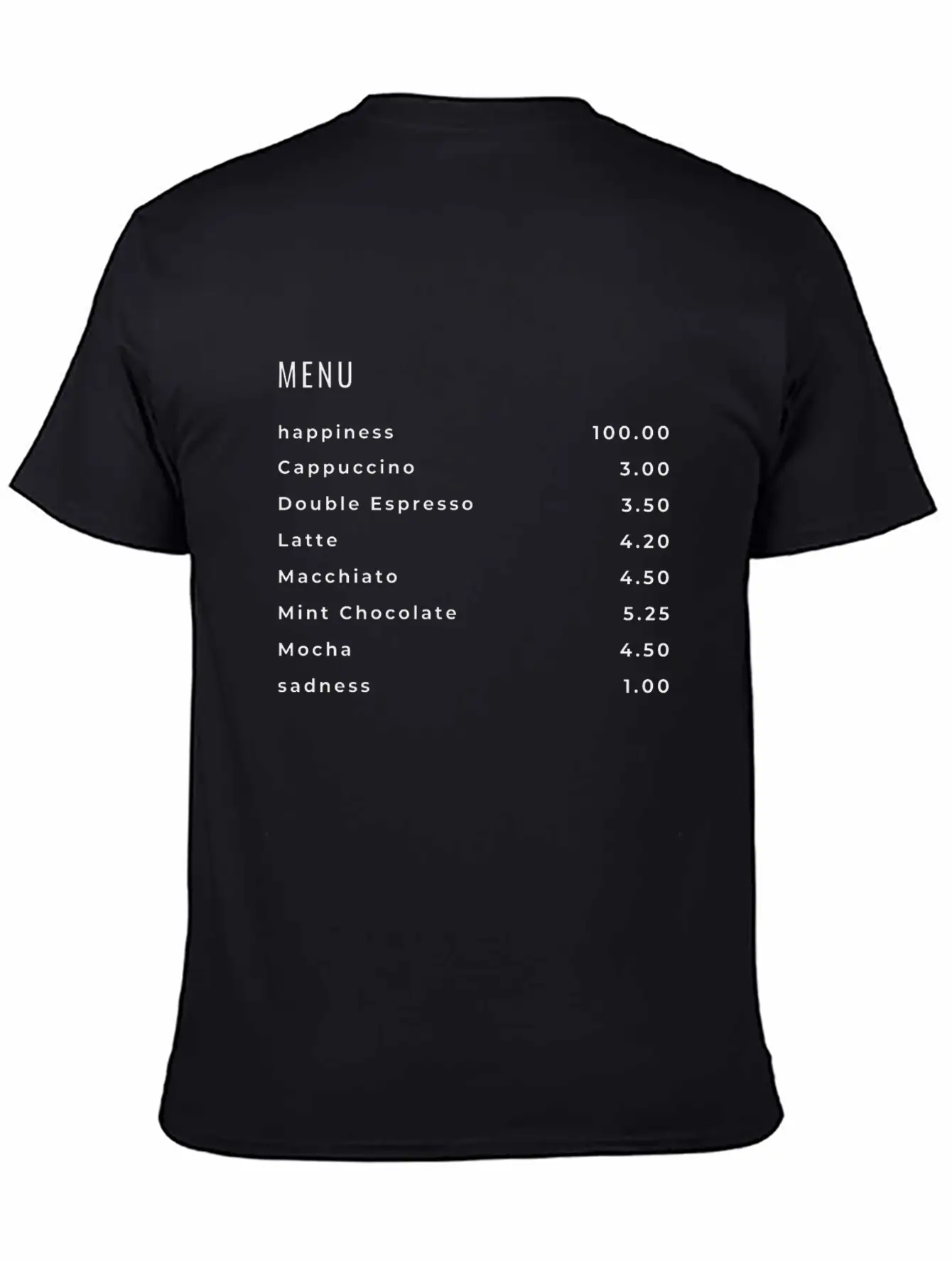 Menu Of Life Unisex Short Sleeve Soft Cotton T-Shirt – Casual Everyday Wear