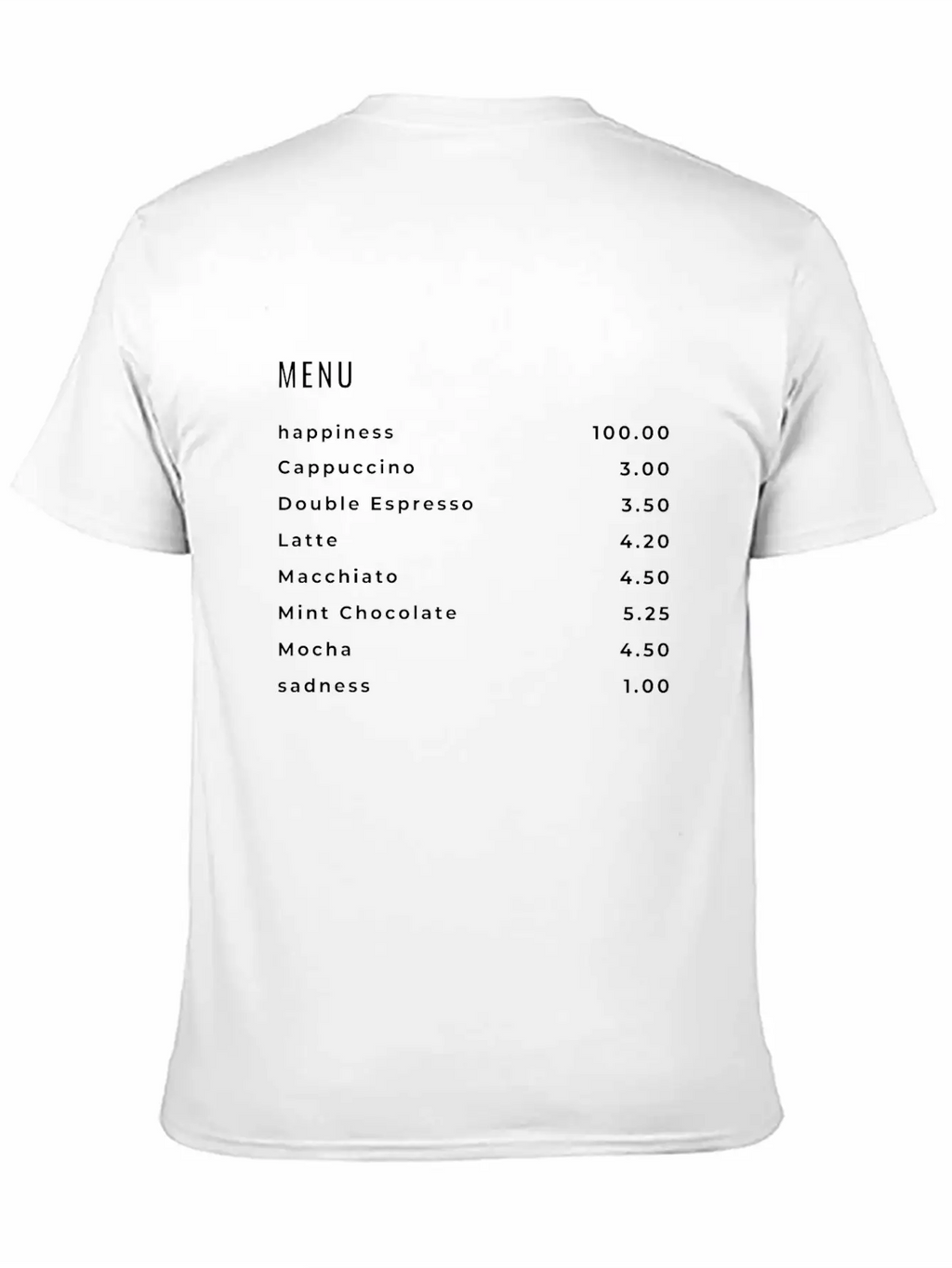 Menu Of Life Unisex Short Sleeve Soft Cotton T-Shirt – Casual Everyday Wear