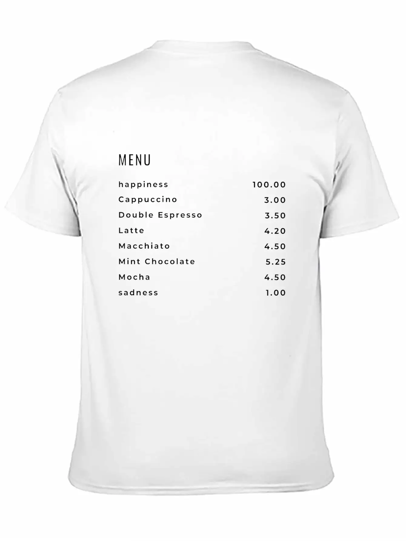 Menu Of Life Unisex Short Sleeve Soft Cotton T-Shirt – Casual Everyday Wear