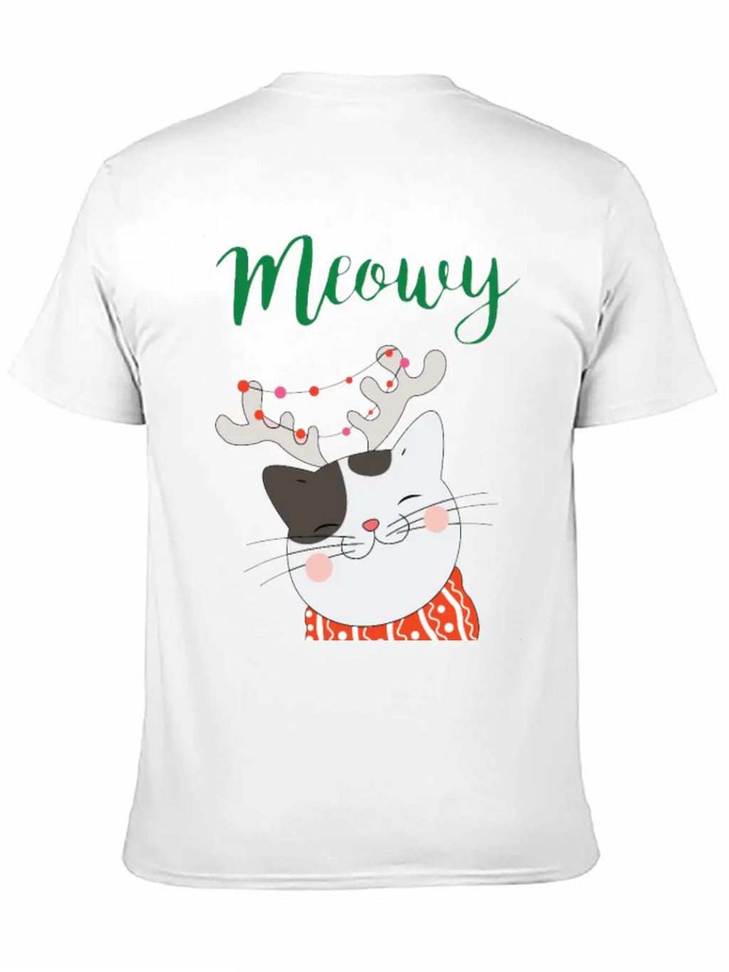 MEOWY CHRISTMAS CAT T-Shirts Unisex Casual T-Shirt – Clean Design For Daily Comfort