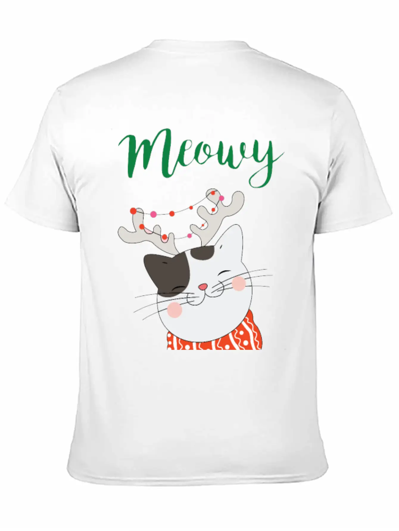 MEOWY CHRISTMAS CAT T-Shirts Unisex Casual T-Shirt – Clean Design For Daily Comfort