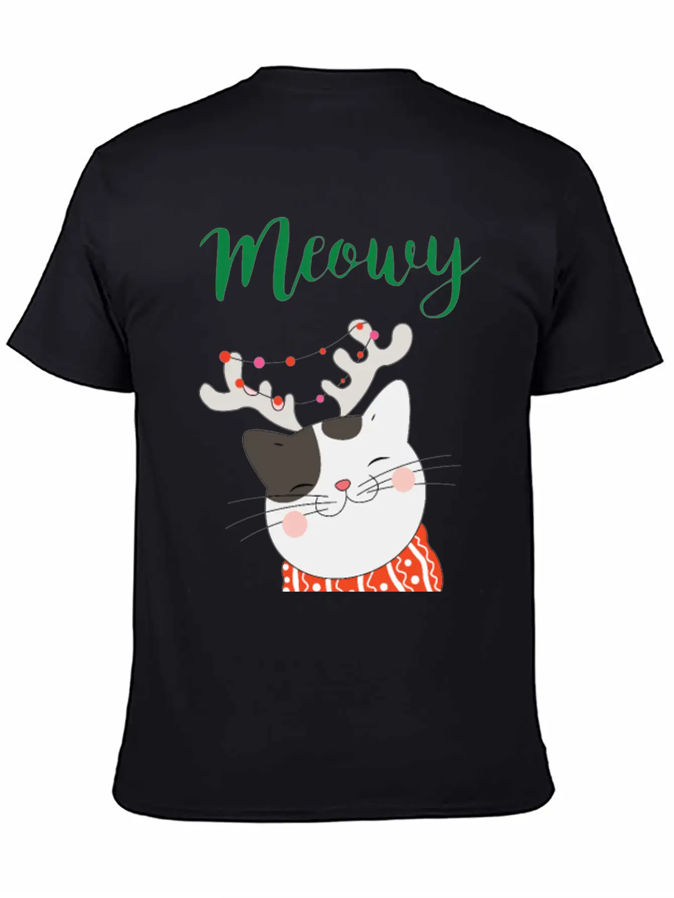 MEOWY CHRISTMAS CAT T-Shirts Unisex Casual T-Shirt – Clean Design For Daily Comfort