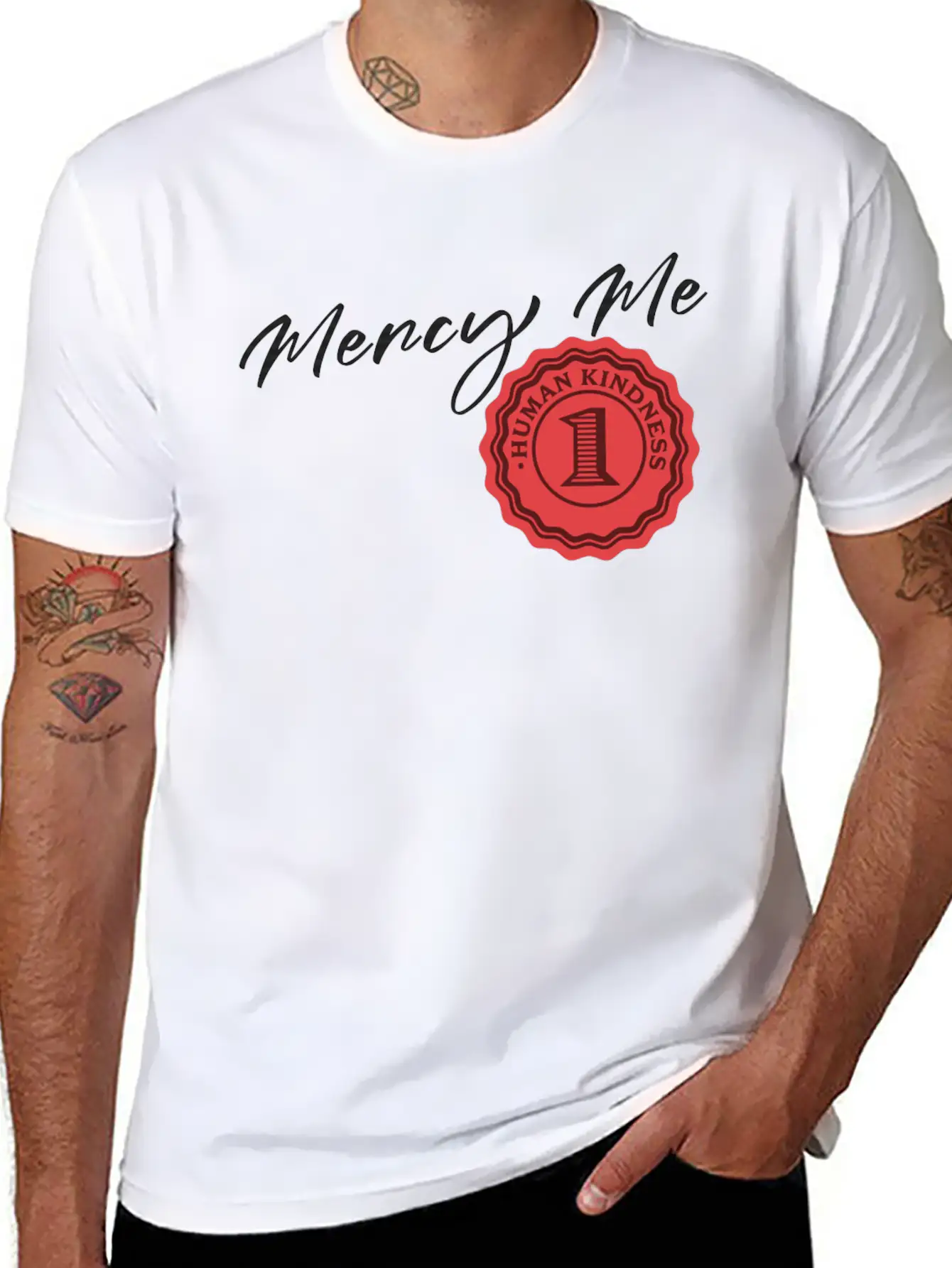 Mercy Me Breathable Soft Cotton T-Shirt – Timeless Casual Look
