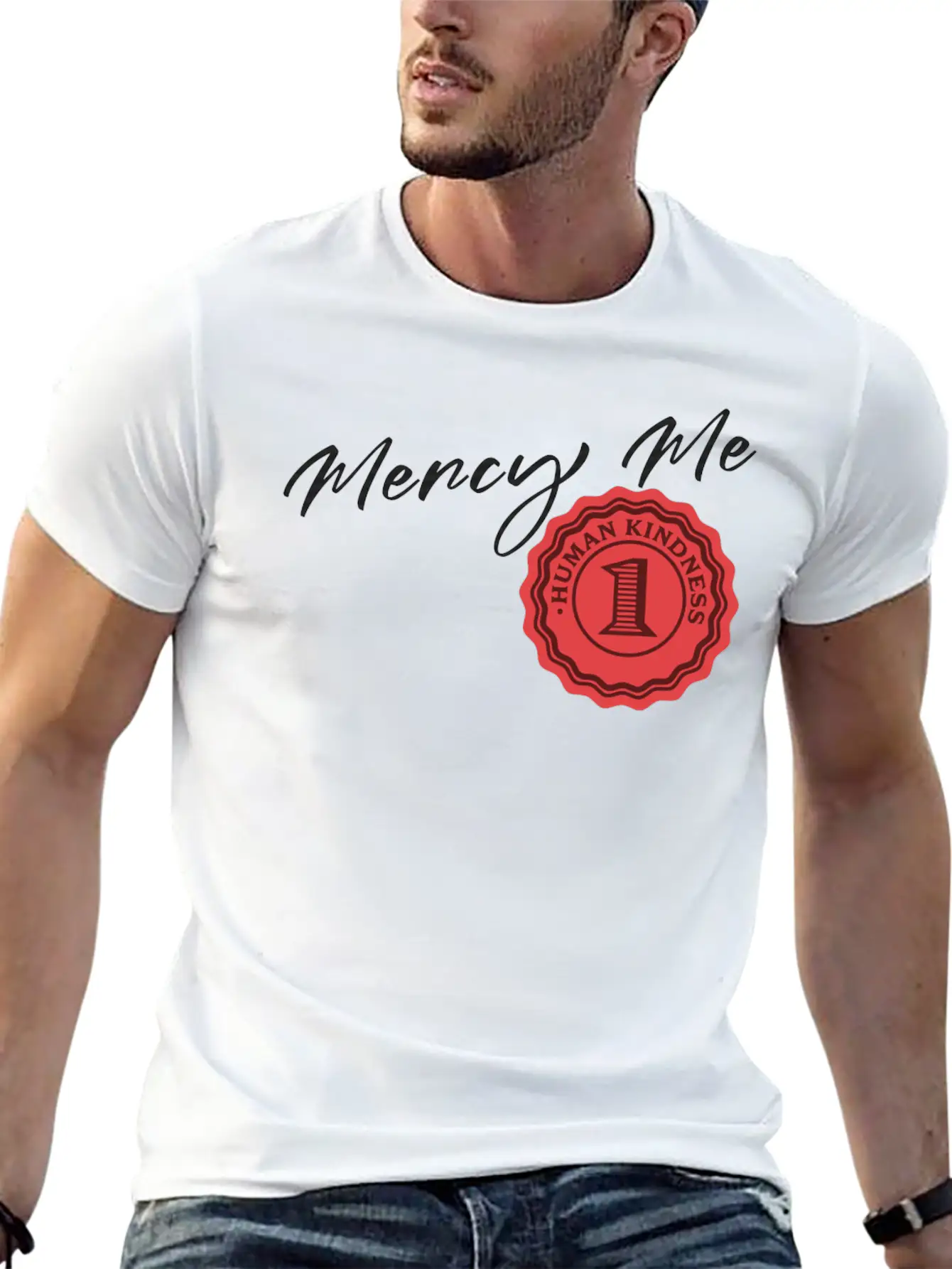 Mercy Me Breathable Soft Cotton T-Shirt – Timeless Casual Look