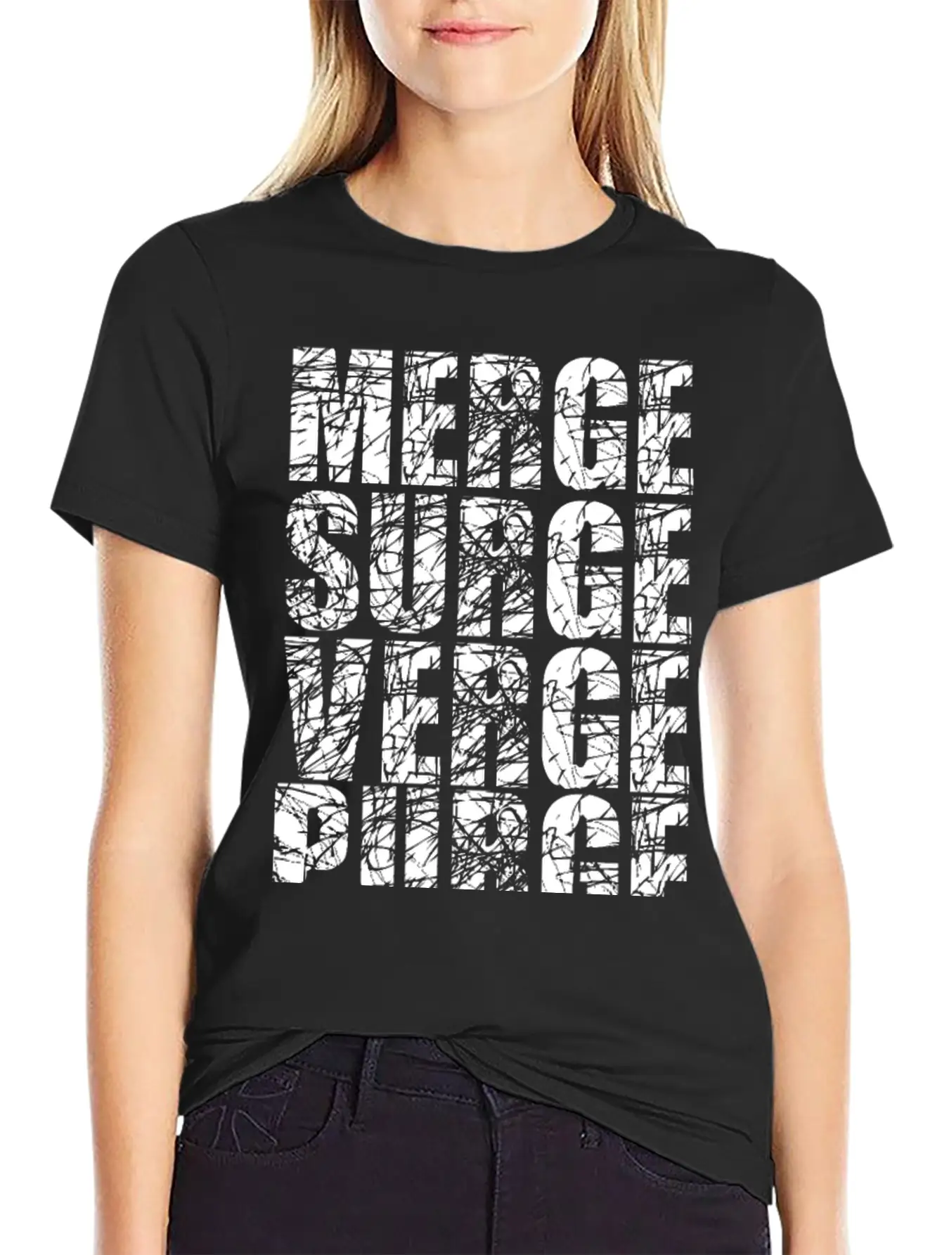 Merge Surge Verge Purge Splurge Unisex Short Sleeve Soft Cotton T-Shirt – Casual Everyday Wear