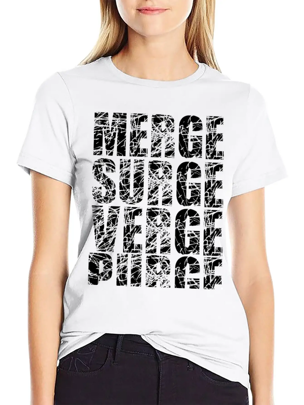 Merge Surge Verge Purge Splurge Unisex Short Sleeve Soft Cotton T-Shirt – Casual Everyday Wear