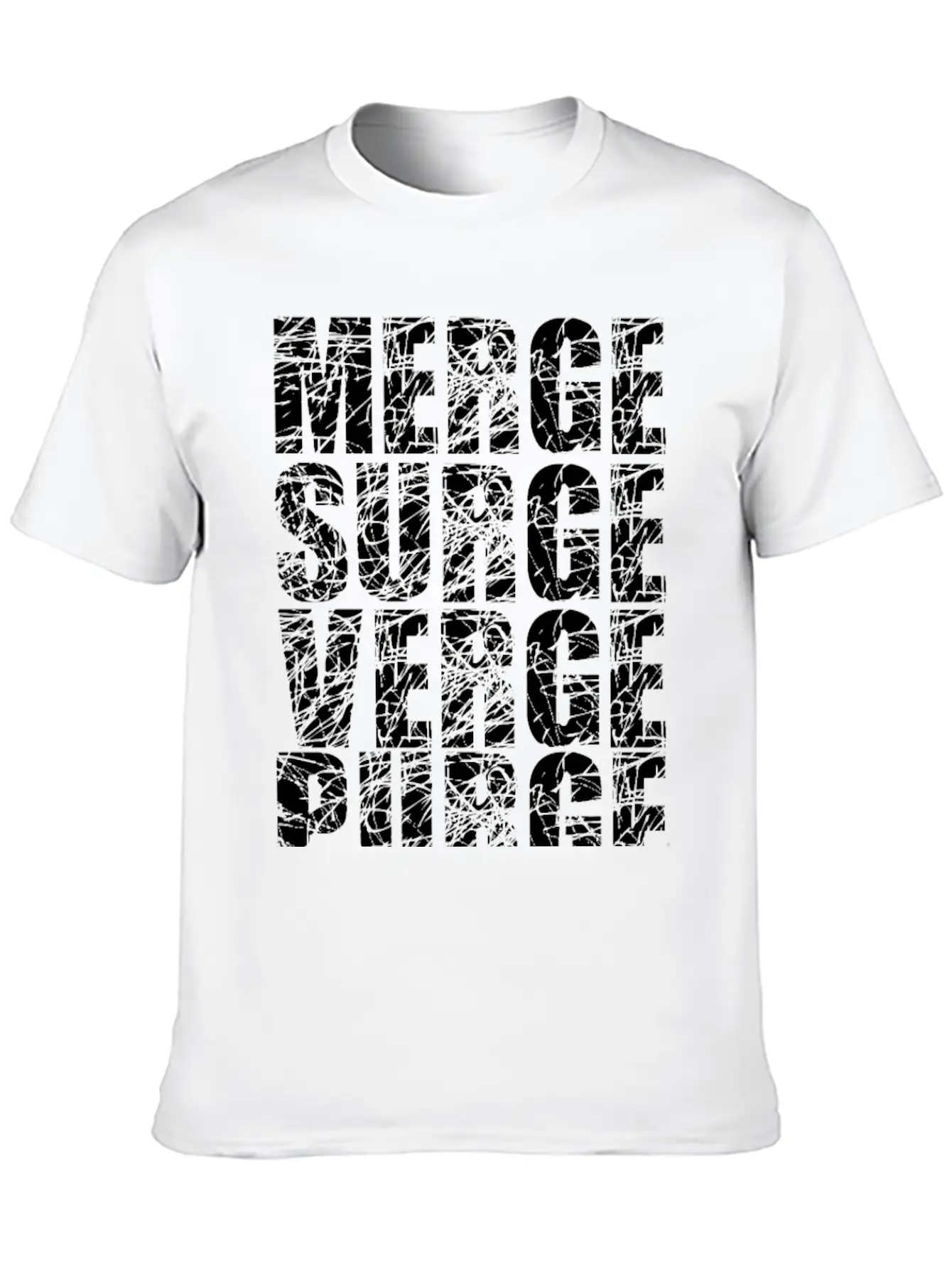 Merge Surge Verge Purge Splurge Unisex Short Sleeve Soft Cotton T-Shirt – Casual Everyday Wear