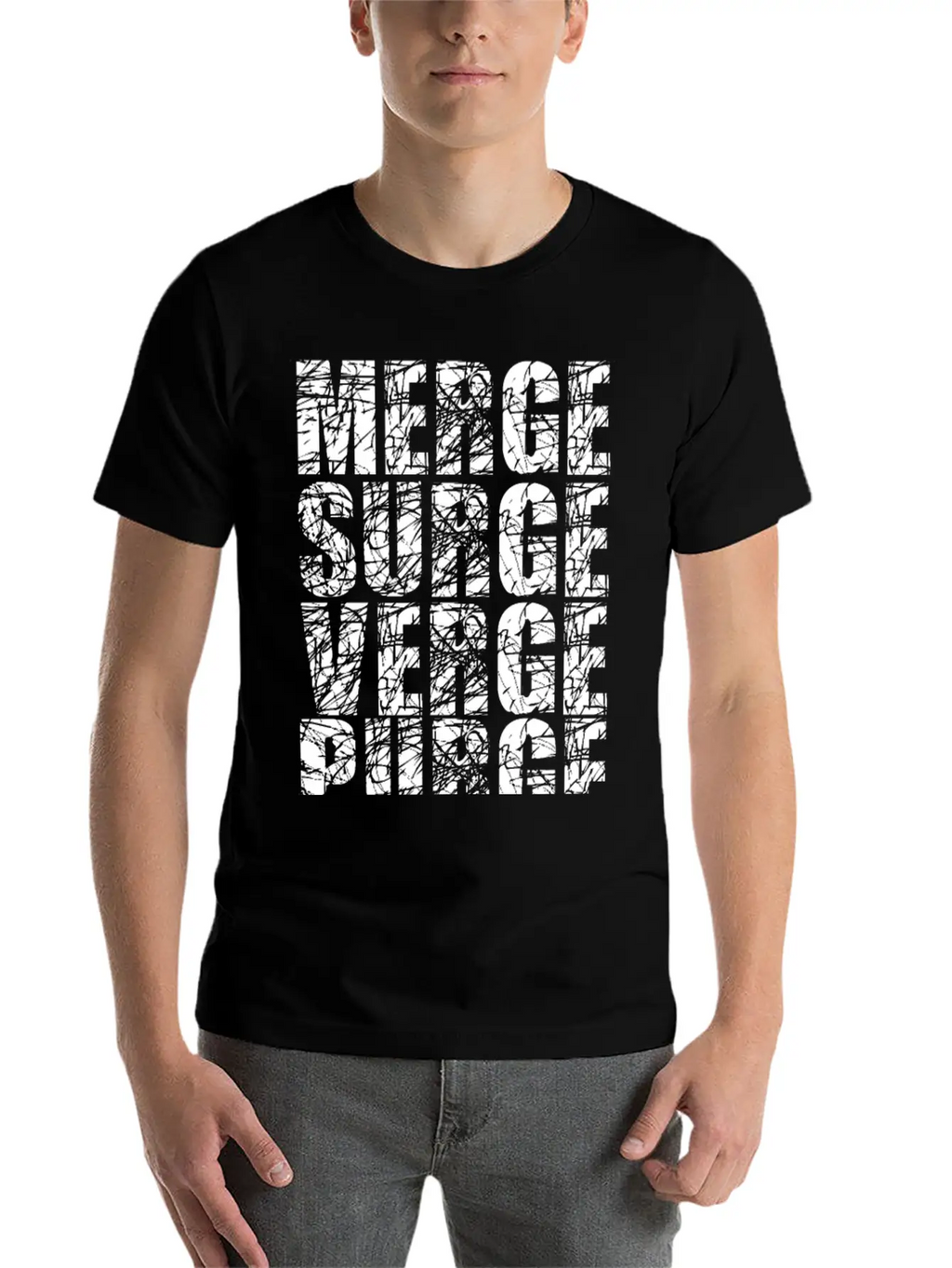 Merge Surge Verge Purge Splurge Unisex Short Sleeve Soft Cotton T-Shirt – Casual Everyday Wear
